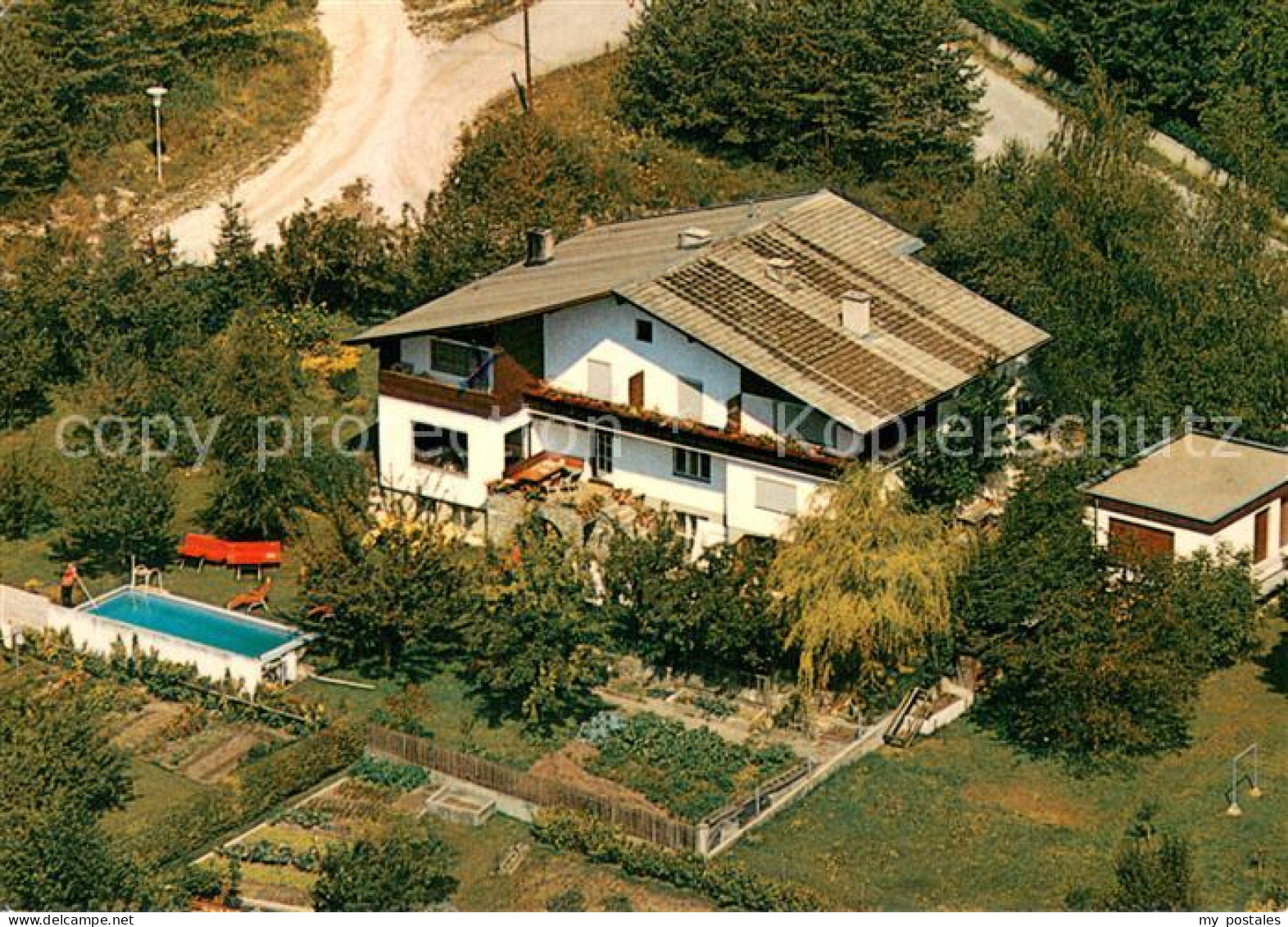 73743095 Telfs Tirol Pension Hellrigl Fliegeraufnahme Telfs Tirol - Altri & Non Classificati