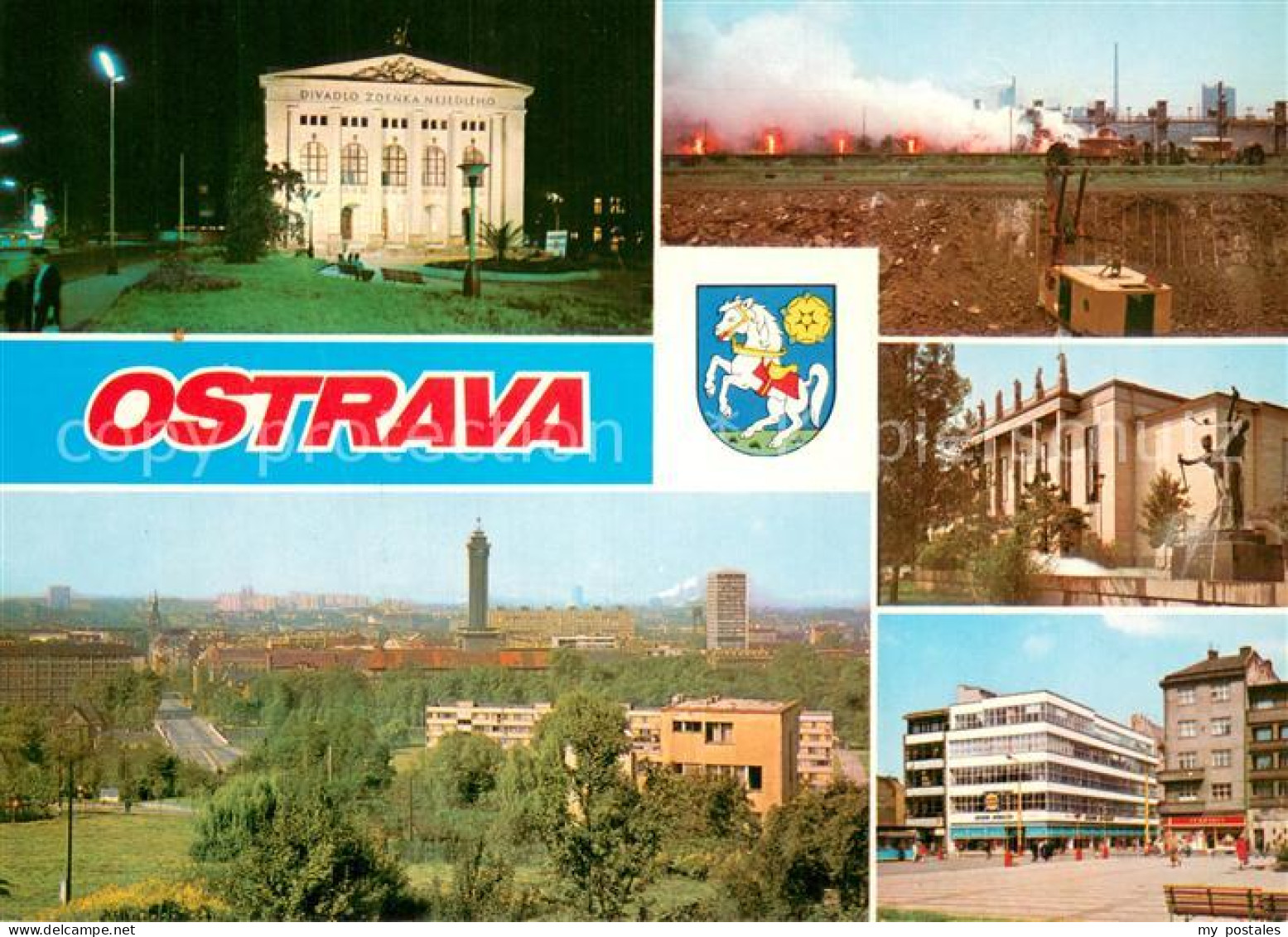 73742848 Ostrava Maehrisch Ostrau Theater Stadtpanorama Innenstadt  - Tchéquie