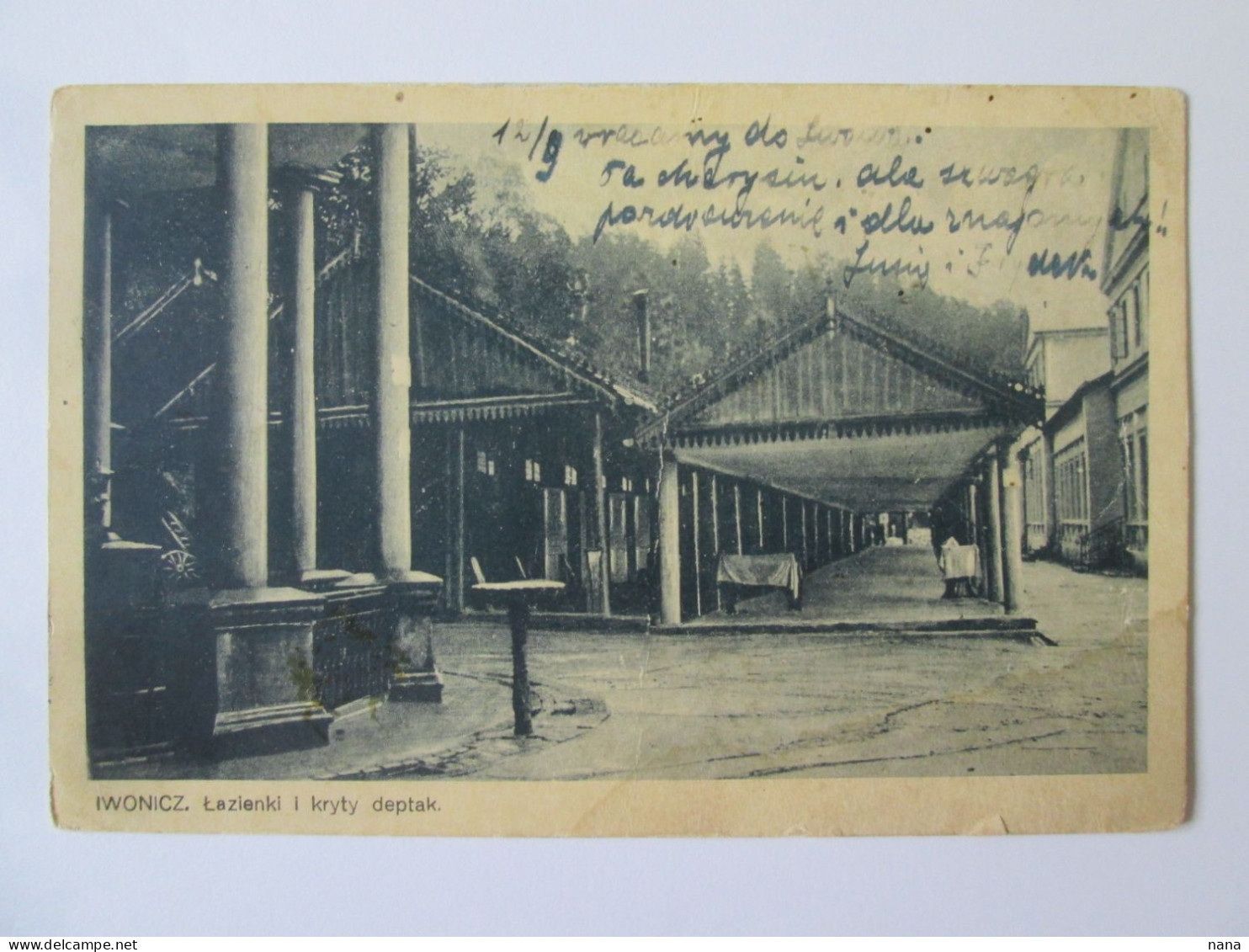 Rare! Poland-Iwonicz:Salles De Bains Et Promenade Interieure C.post.1927/Bathrooms & Indoor Promenade Postcard 1927 - Polonia