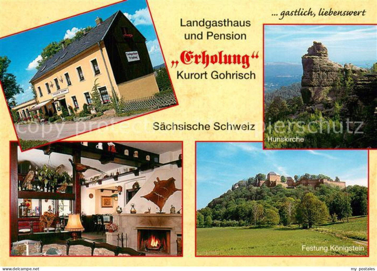 73742746 Gohrisch Landgasthaus Pension Erholung Gaststube Festung Koenigstein Hu - Gohrisch