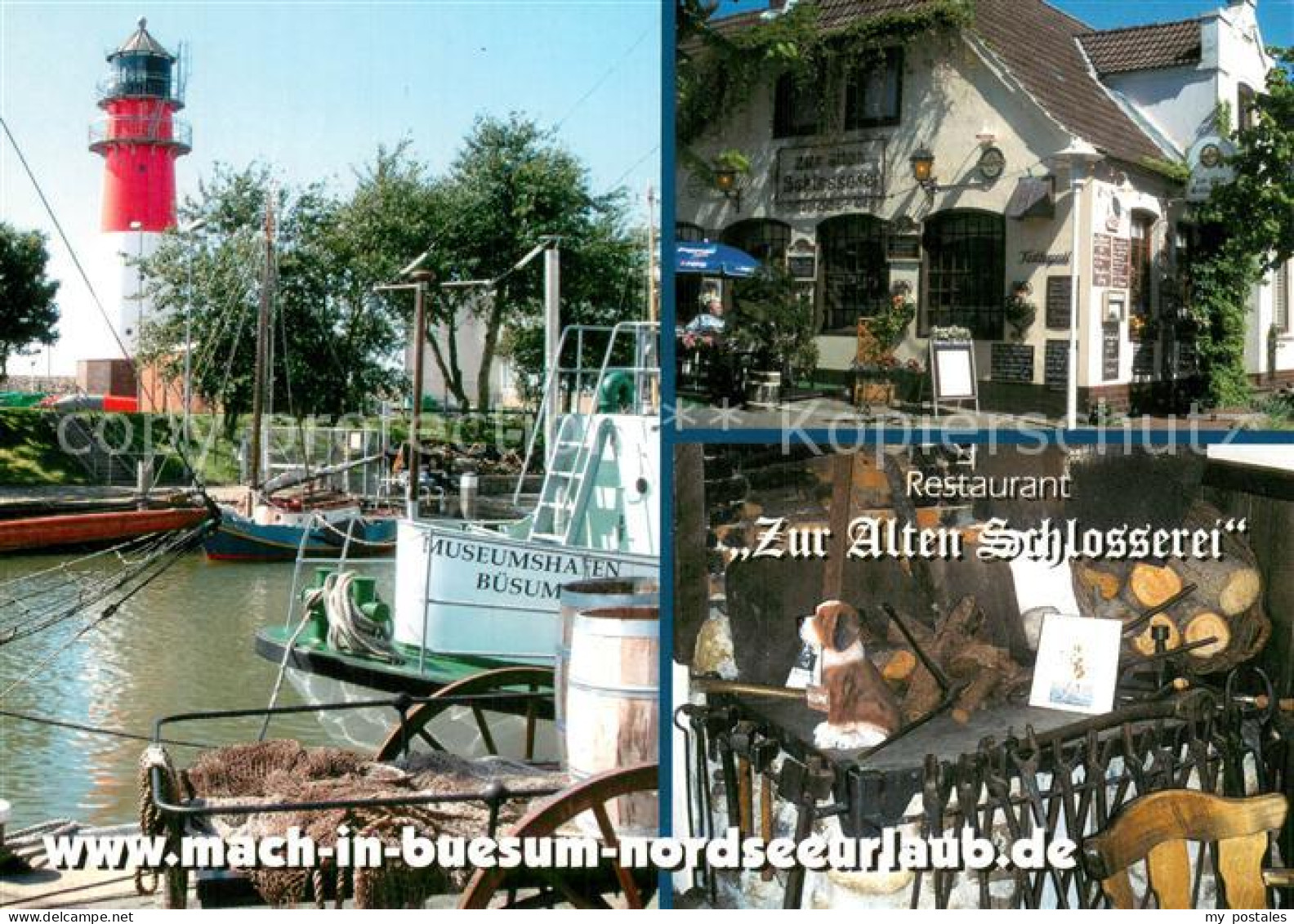 73742734 Buesum Nordseebad Restaurant Zur Alten Schlosserei Museumshafen Leuchtt - Büsum