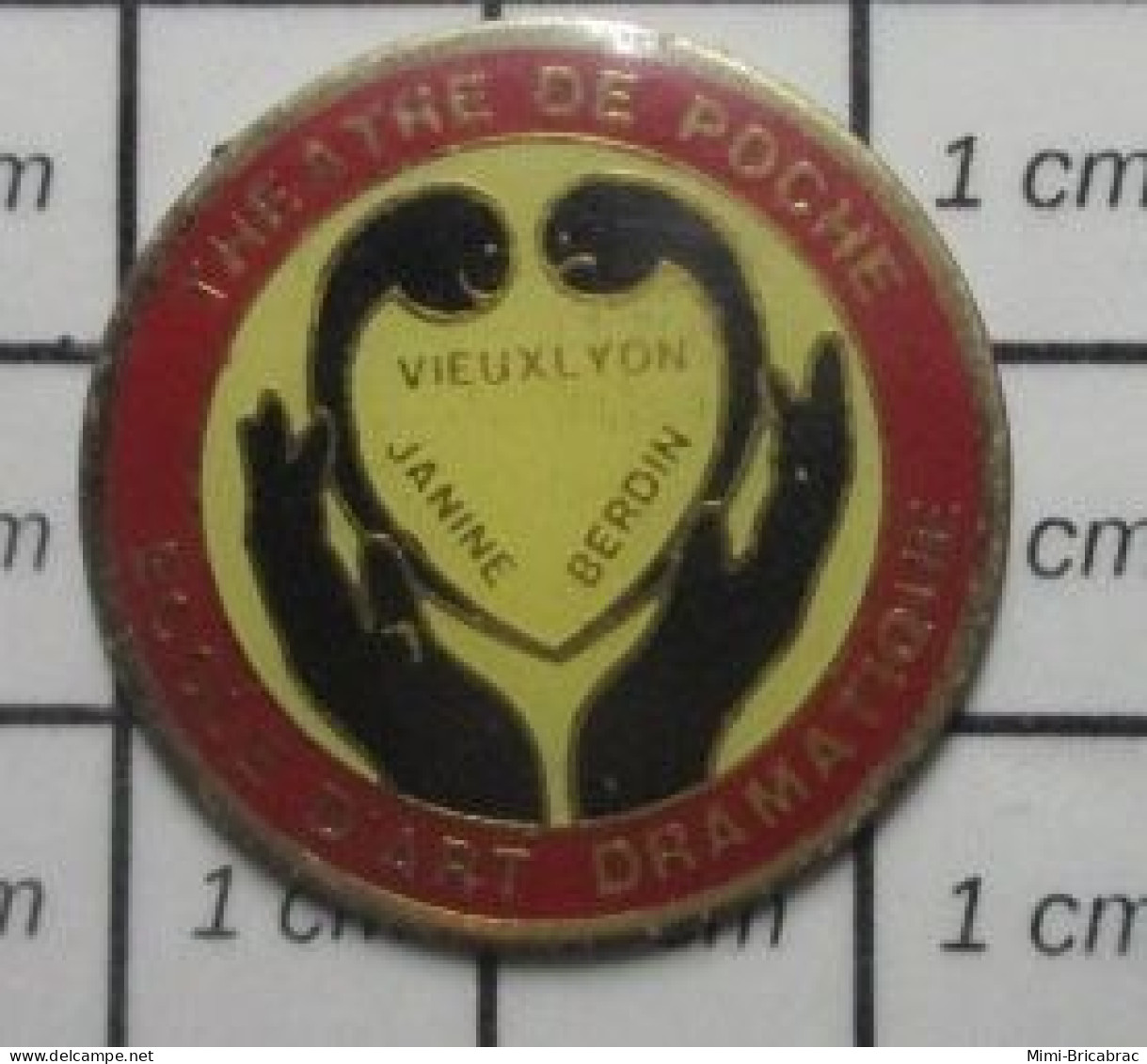 3617 Pin's Pins / Beau Et Rare / MARQUES / THEATRE DE POCHE VIEUX LYON JANINE BERDIN - Marche
