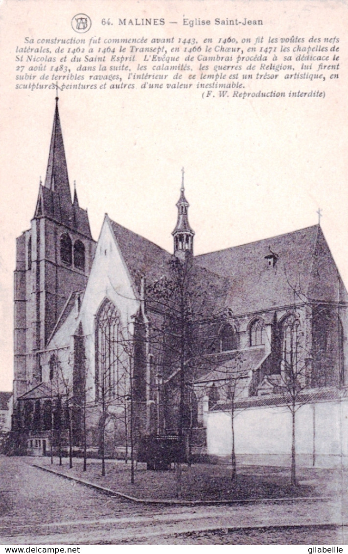 MALINES - MECHEREN - église Saint Jean - Malines