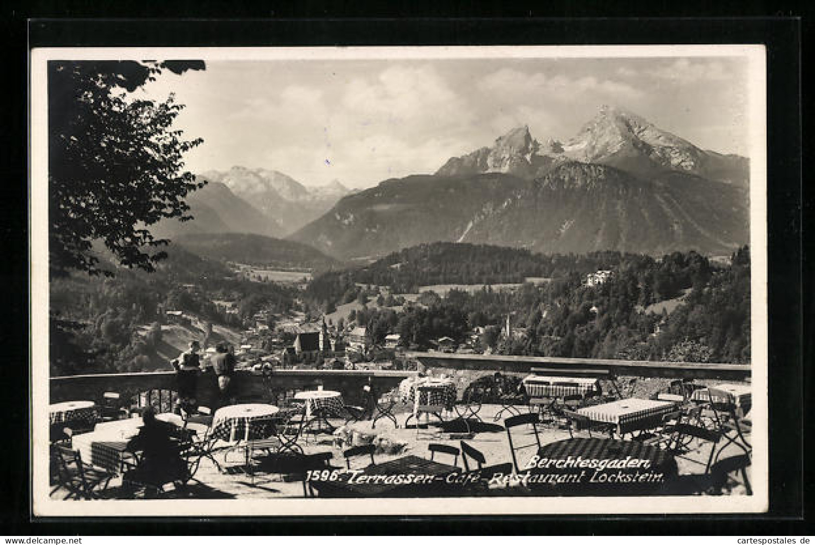 AK Berchtesgaden, Terrassen-Café-Restaurant Lockstein  - Berchtesgaden