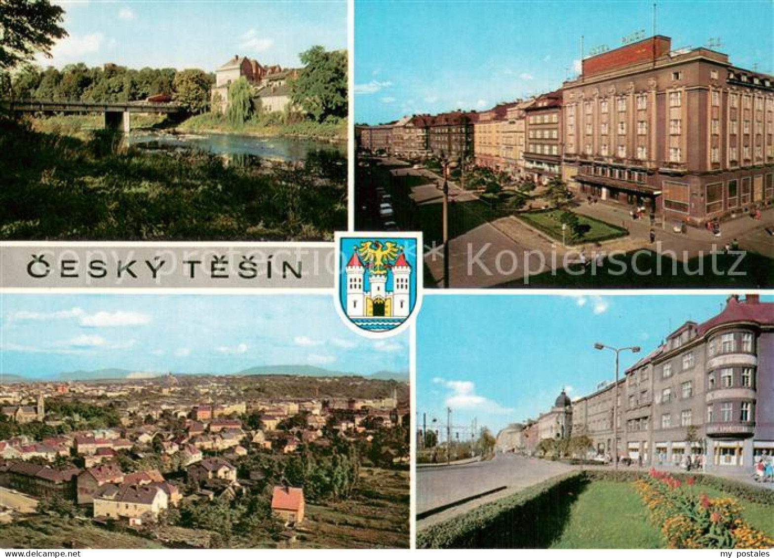 73742604 Cesky Tesin CZ Partie Am Fluss Bruecke Stadtpanorama Motive Innenstadt  - Tchéquie