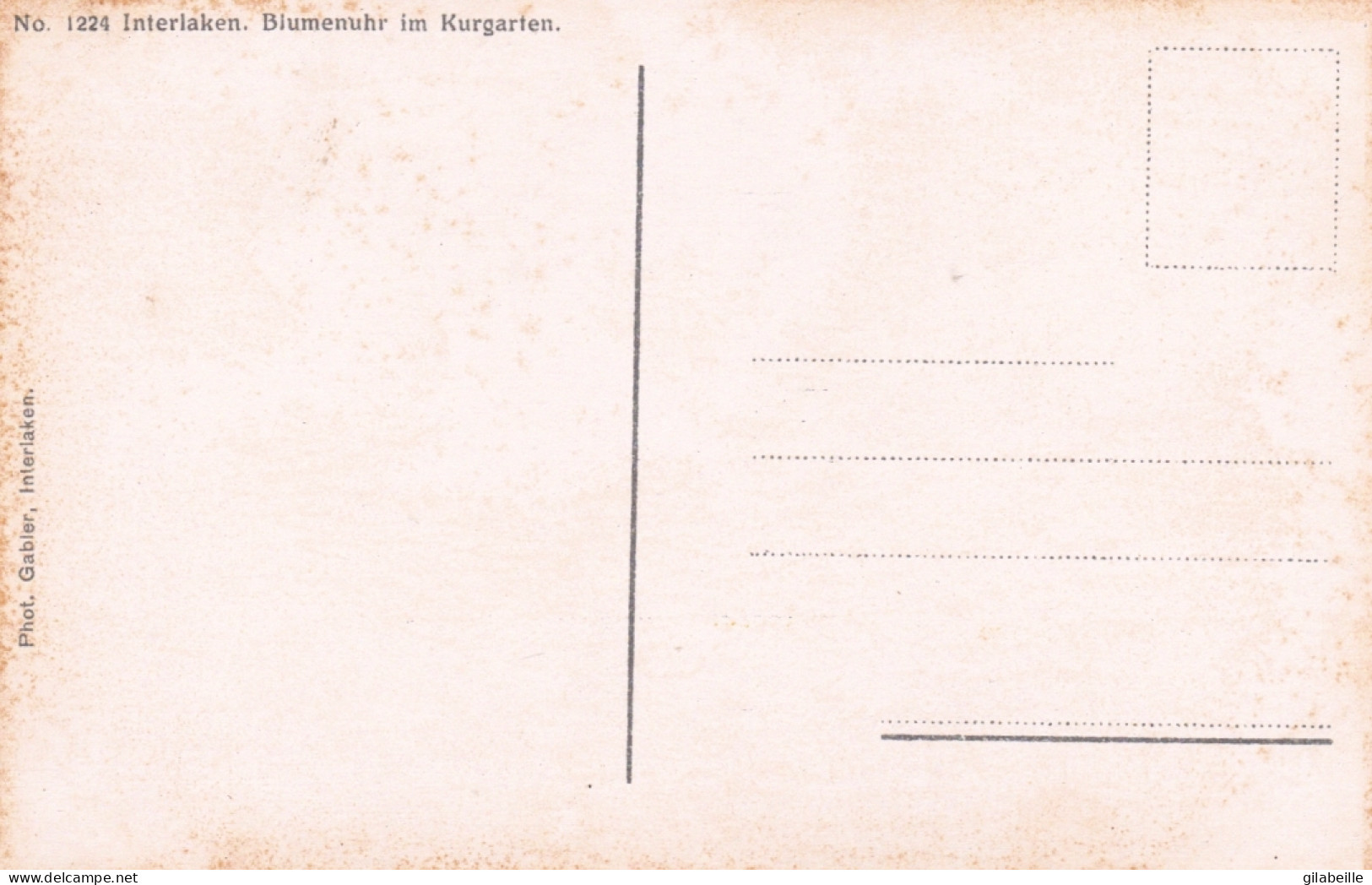 Bern - INTERLAKEN - Blumenuhr Im Kurgarten - Altri & Non Classificati