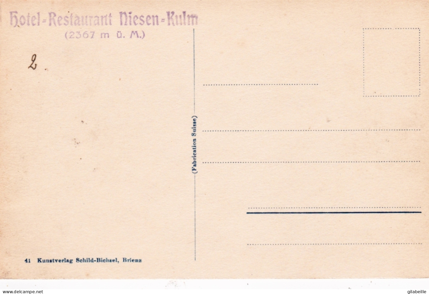 Bern - Hotel Restaurant  NIESEN KULM - Altri & Non Classificati