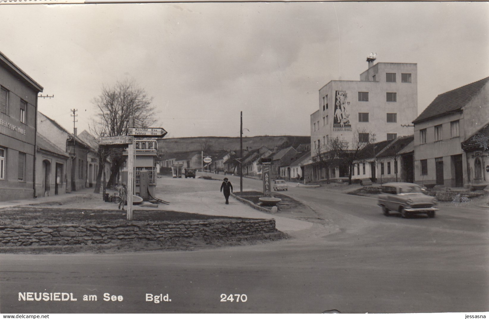 AK - (Bgld) NEUSIEDL Am See - Kreuzung Wienerstrasse Mit Ehem. ARAL Tankstelle 1962 - Neusiedlerseeorte