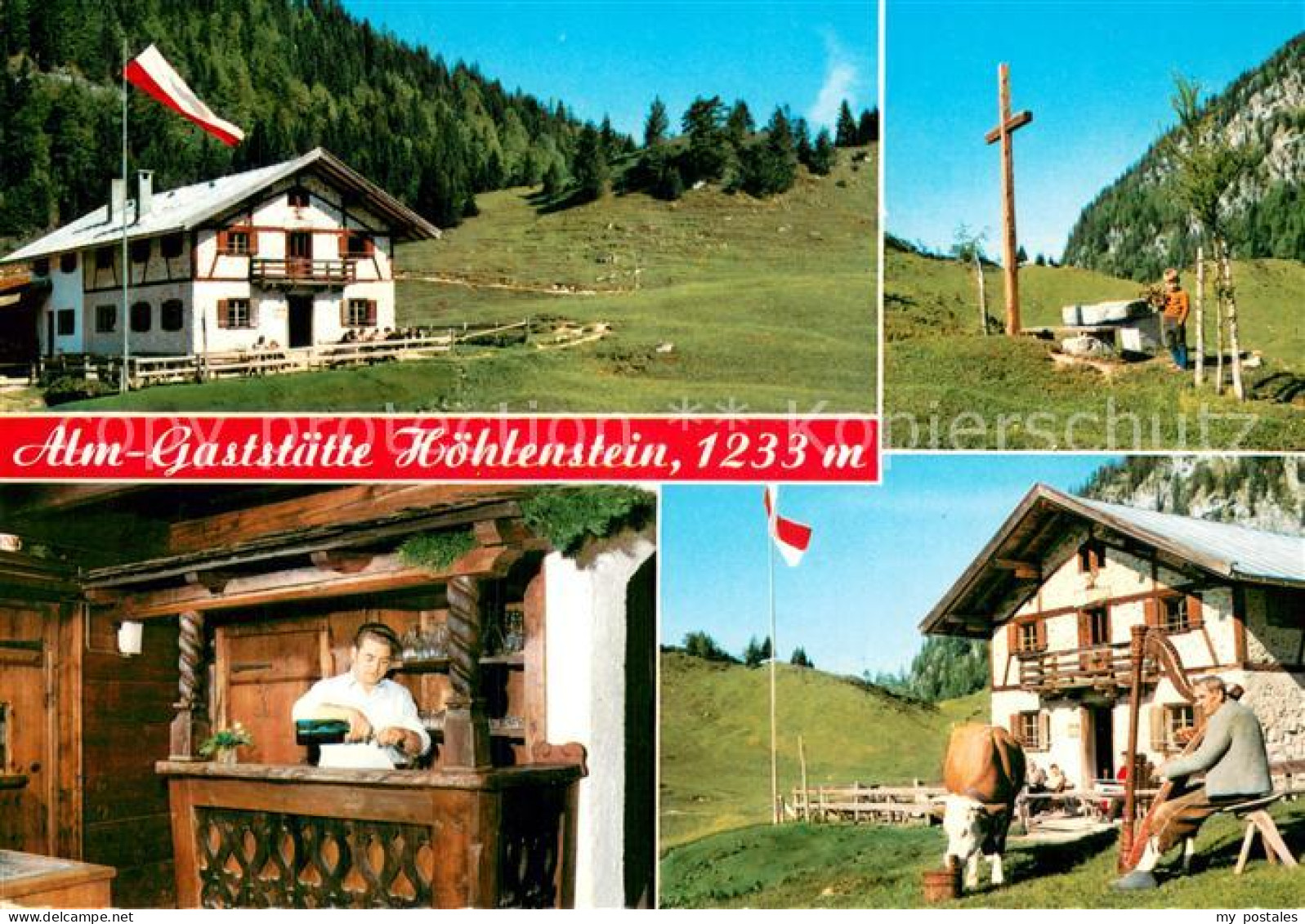 73742550 Woergl Tirol Alm Gaststaette Hoehlenstein Bar Gipfelkreuz Harfenspieler - Other & Unclassified