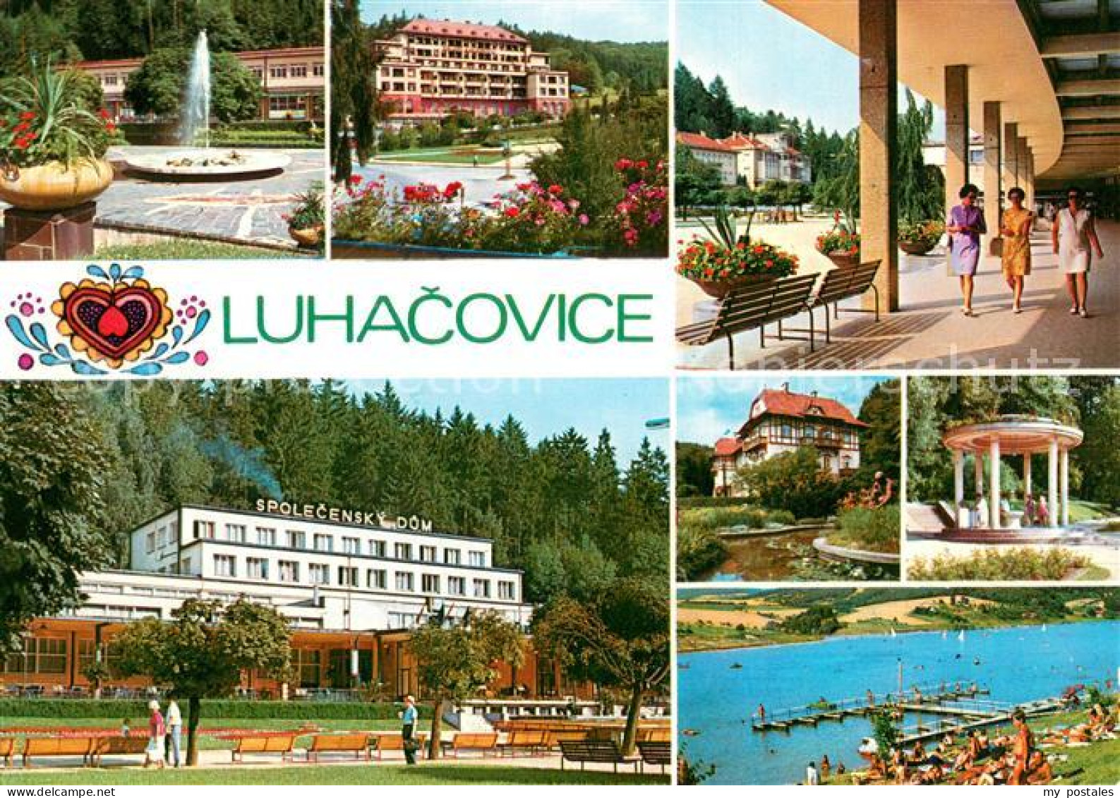 73742533 Luhacovice CZ Bruselska Fontana Palace Sanatorium Kolonada Spolecensky  - Tchéquie