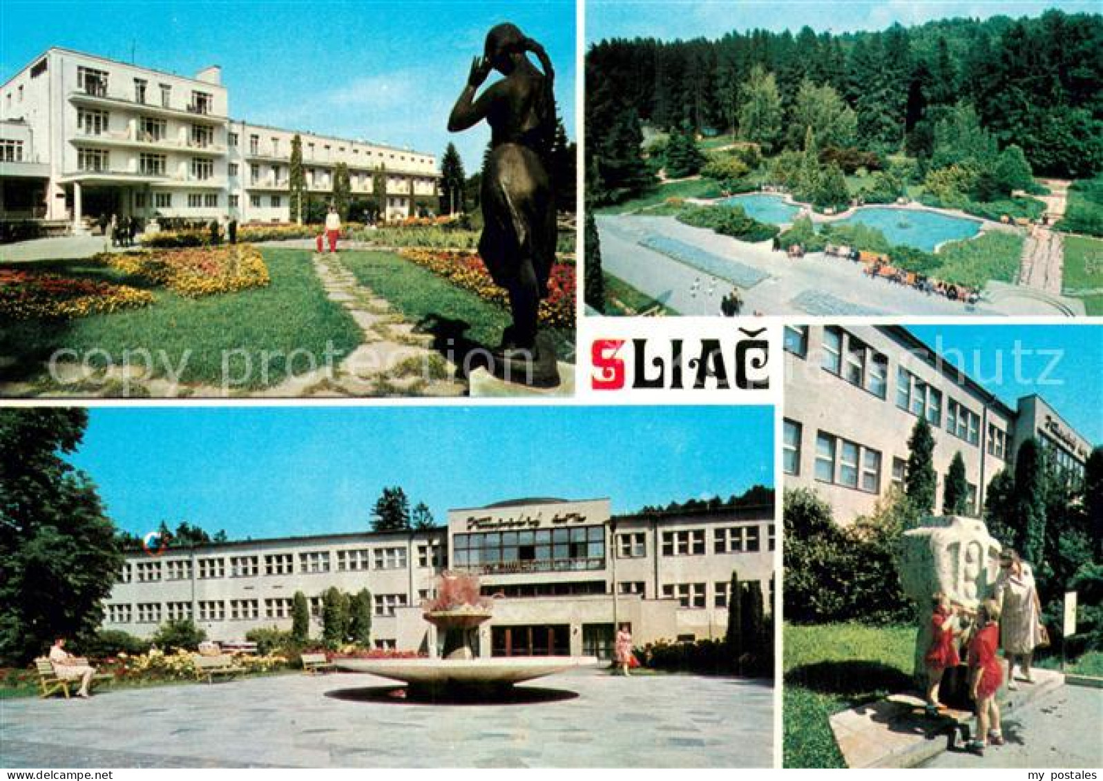 73742529 Sliac Szliacs Slovakia Teilansichten Park Pool  - Slowakei