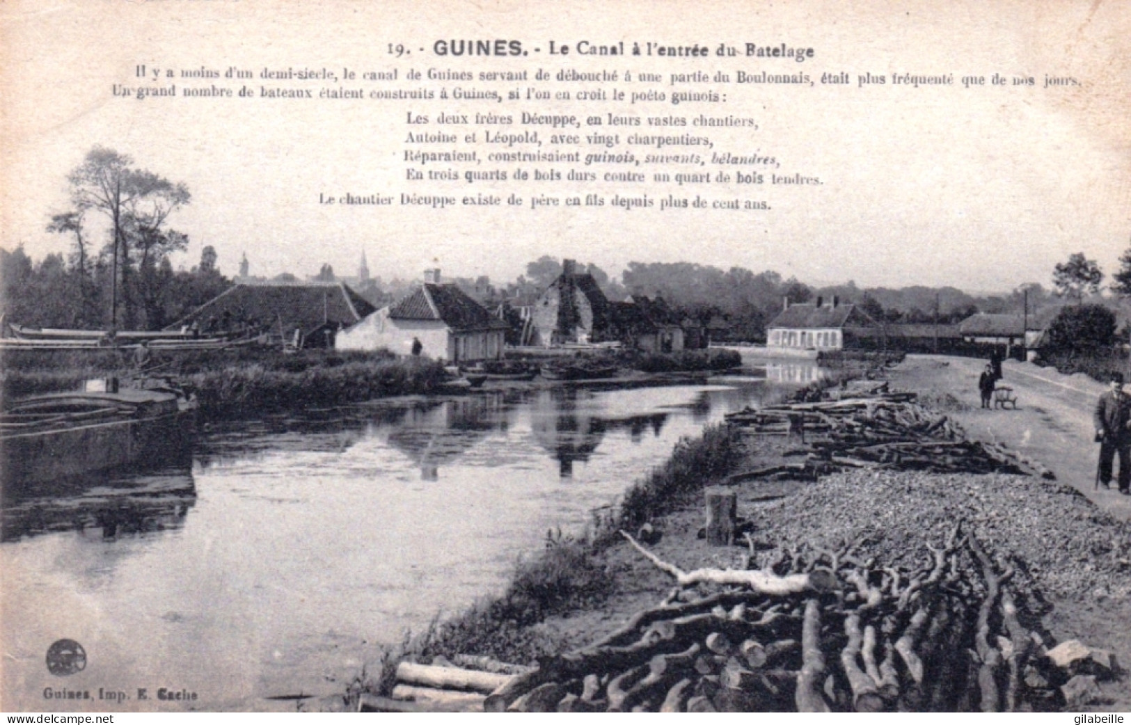 62 - Pas De Calais - GUINES - Le Canal A L'entrée Du Batelage - Guines
