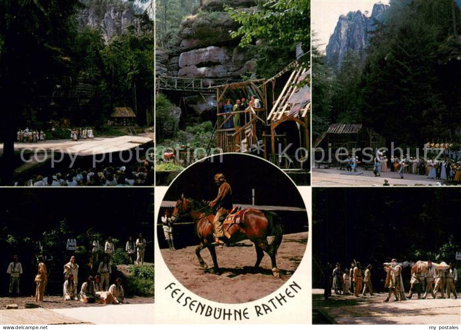 73742471 Rathen Saechsische Schweiz Felsenbuehne Naturtheater Oper Operette Scha - Rathen