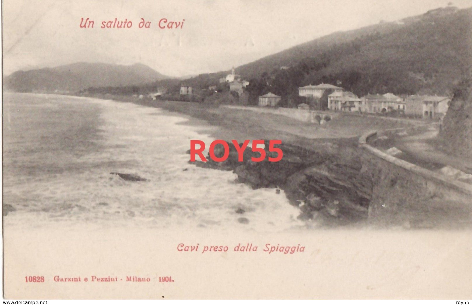 Liguria-genova-cavi Frazione Di Lavagna Cavi Preso Dalla Spiaggia Veduta Panoramica Primissimi 900 (f.piccolo) - Otros & Sin Clasificación