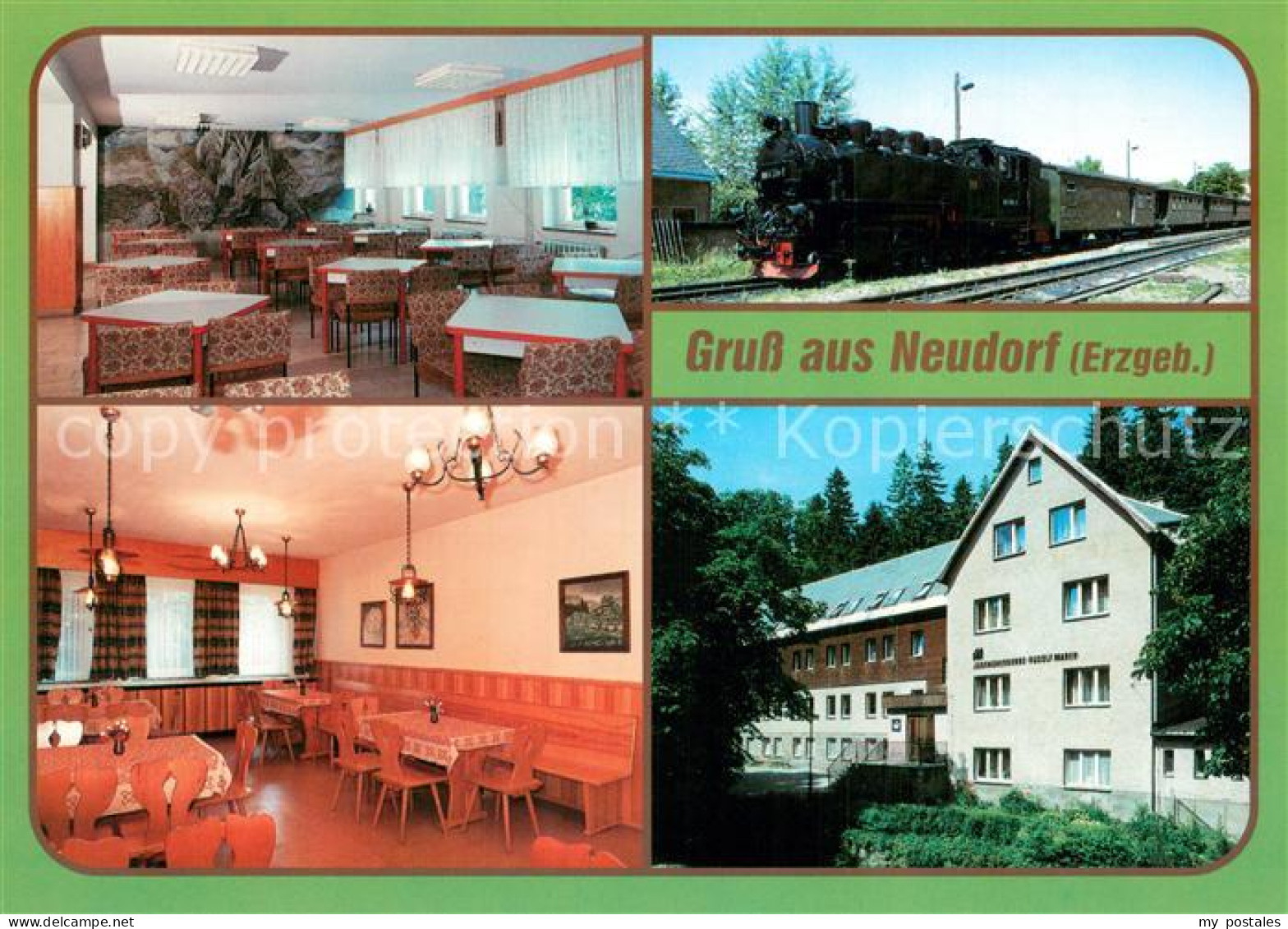 73742431 Neudorf Erzgebirge Jugendherberge Neudorf Speisesaal Dampflok Neudorf E - Oberwiesenthal