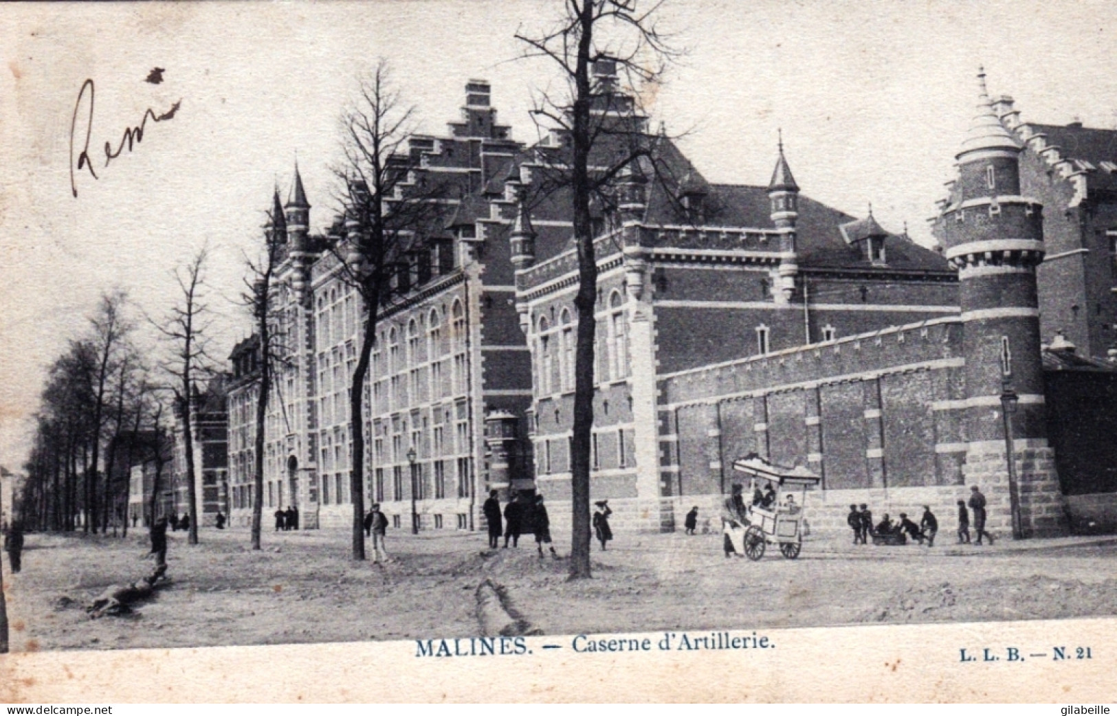 MALINES - MECHELEN -  Caserne D'artillerie - Animée Marchand De Glaces - Mechelen