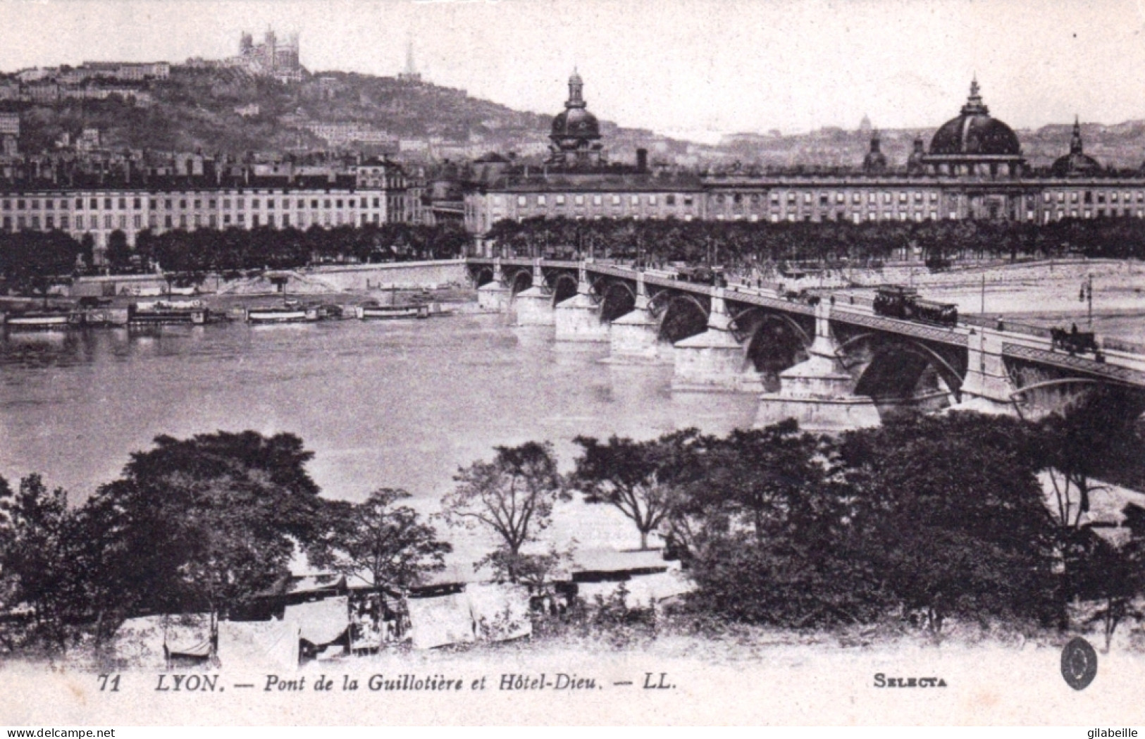 69 - LYON - Pont De La Guillotiere Et Hotel Dieu - Other & Unclassified