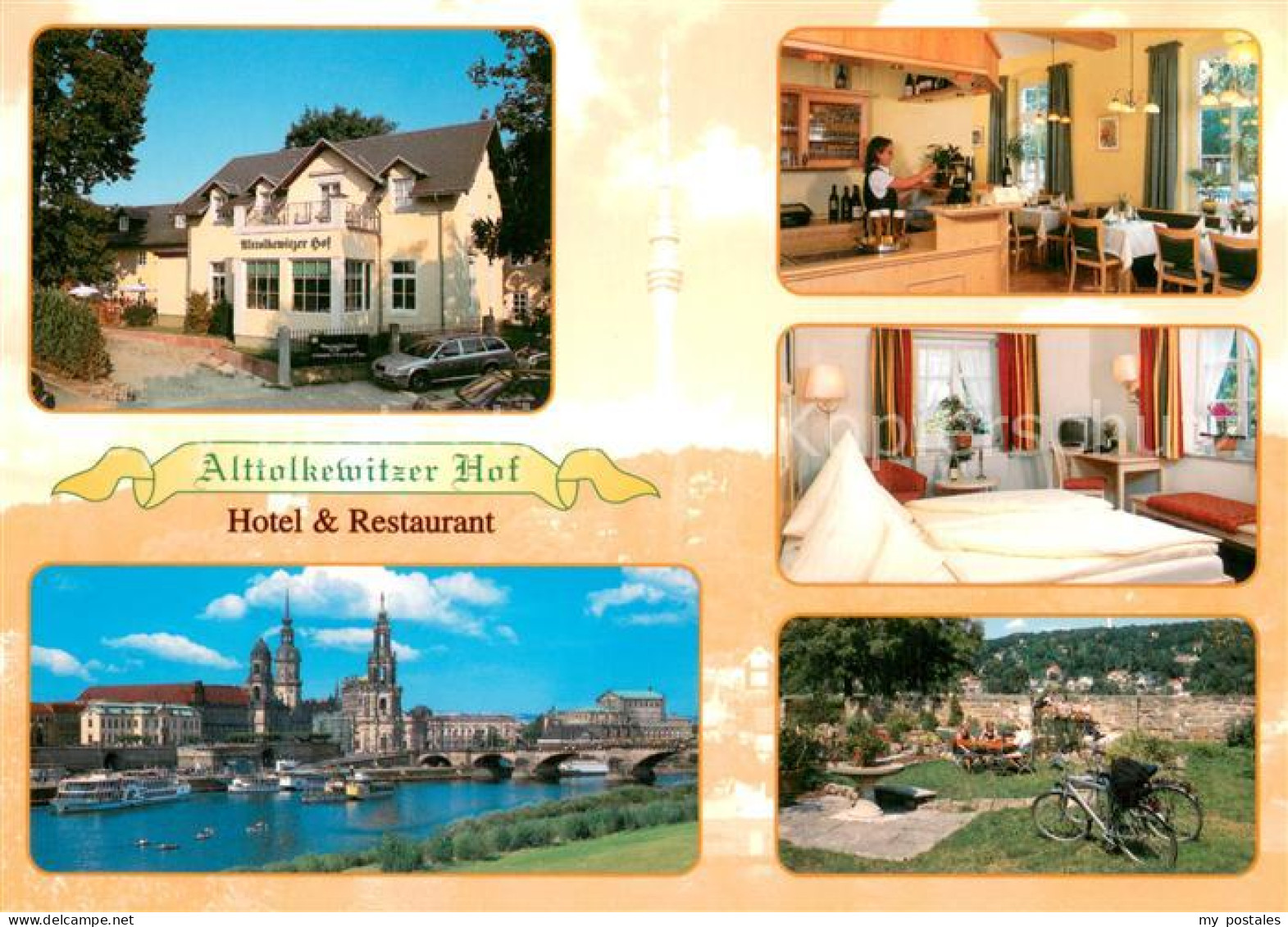 73742389 Dresden Elbe Alttolkewitzer Hof Hotel Restaurant Theke Zimmer Liegewies - Dresden