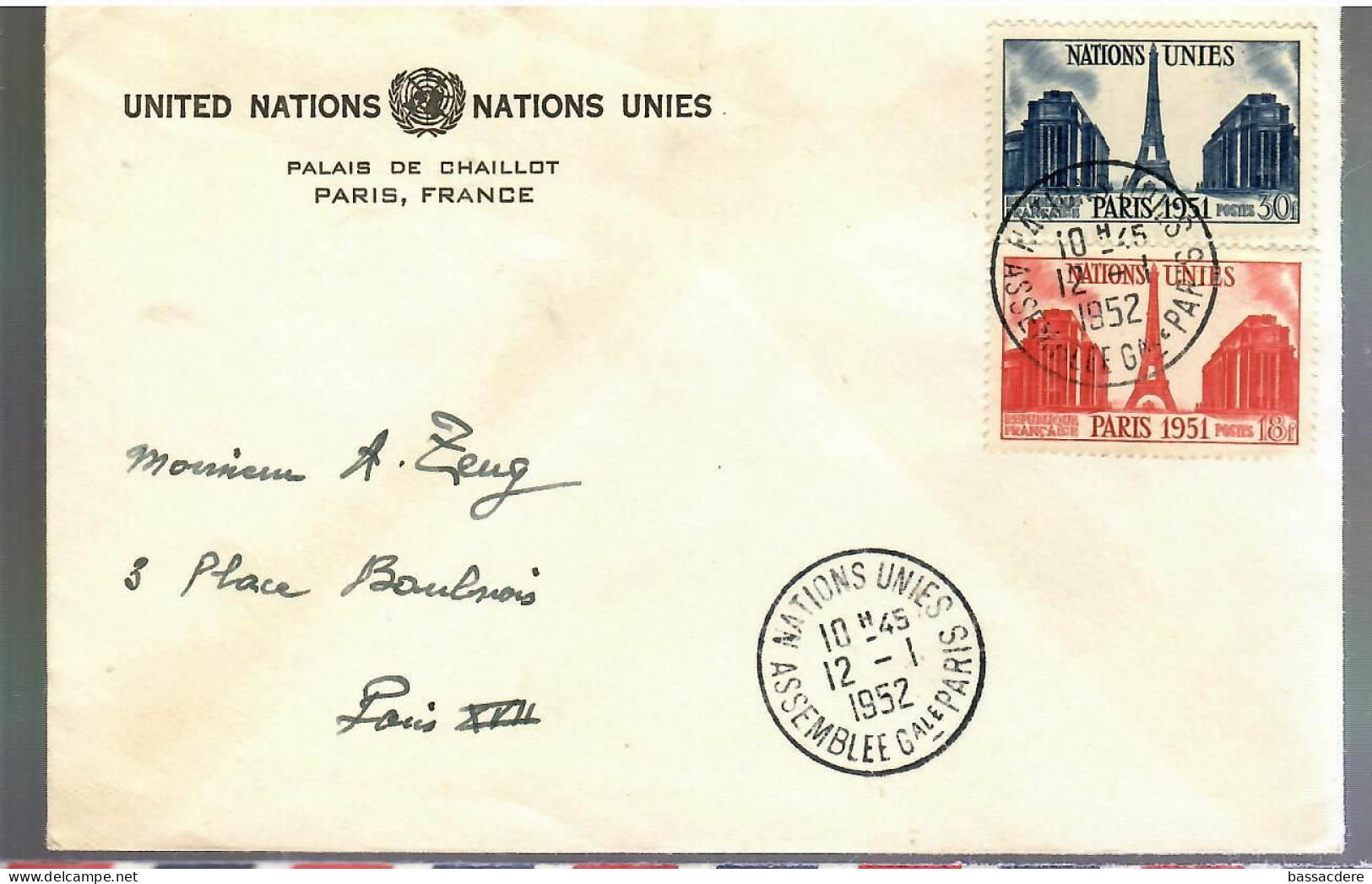 79878 -  ASSEMBLEE  GENERALE DES  NATIONS UNIES - 1921-1960: Modern Period