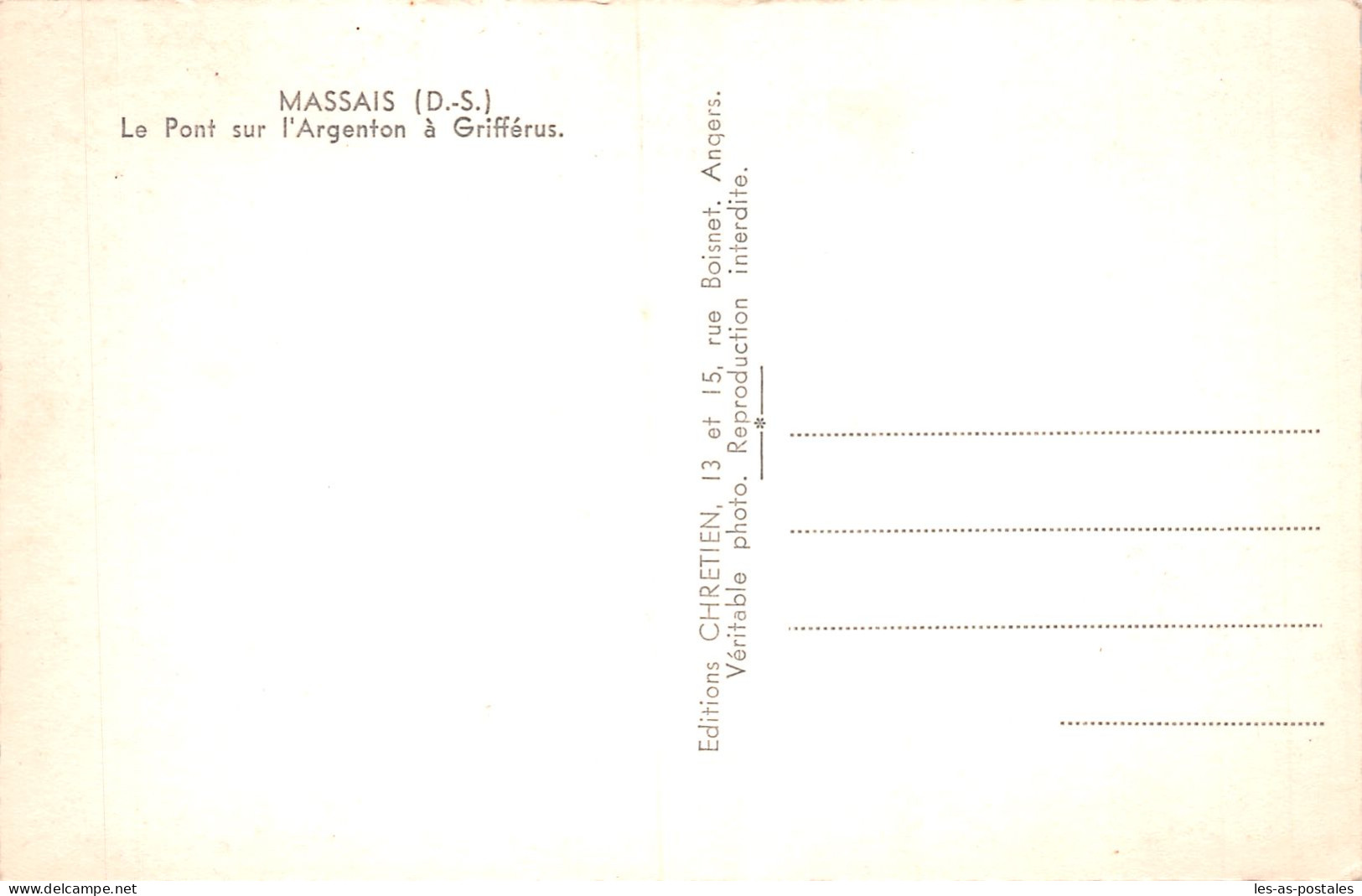 79 MASSAIS L ARGENTON A GRIFFERUS - Autres & Non Classés