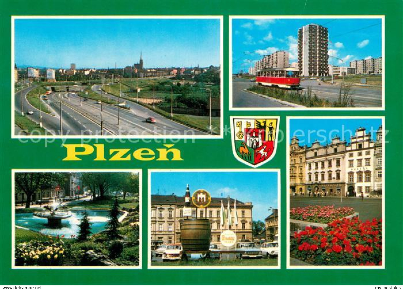 73742301 Plzen Pilsen Moderni Vjezd Do Mesta Sidliste Skvrnany Park A Fontana U  - Tschechische Republik