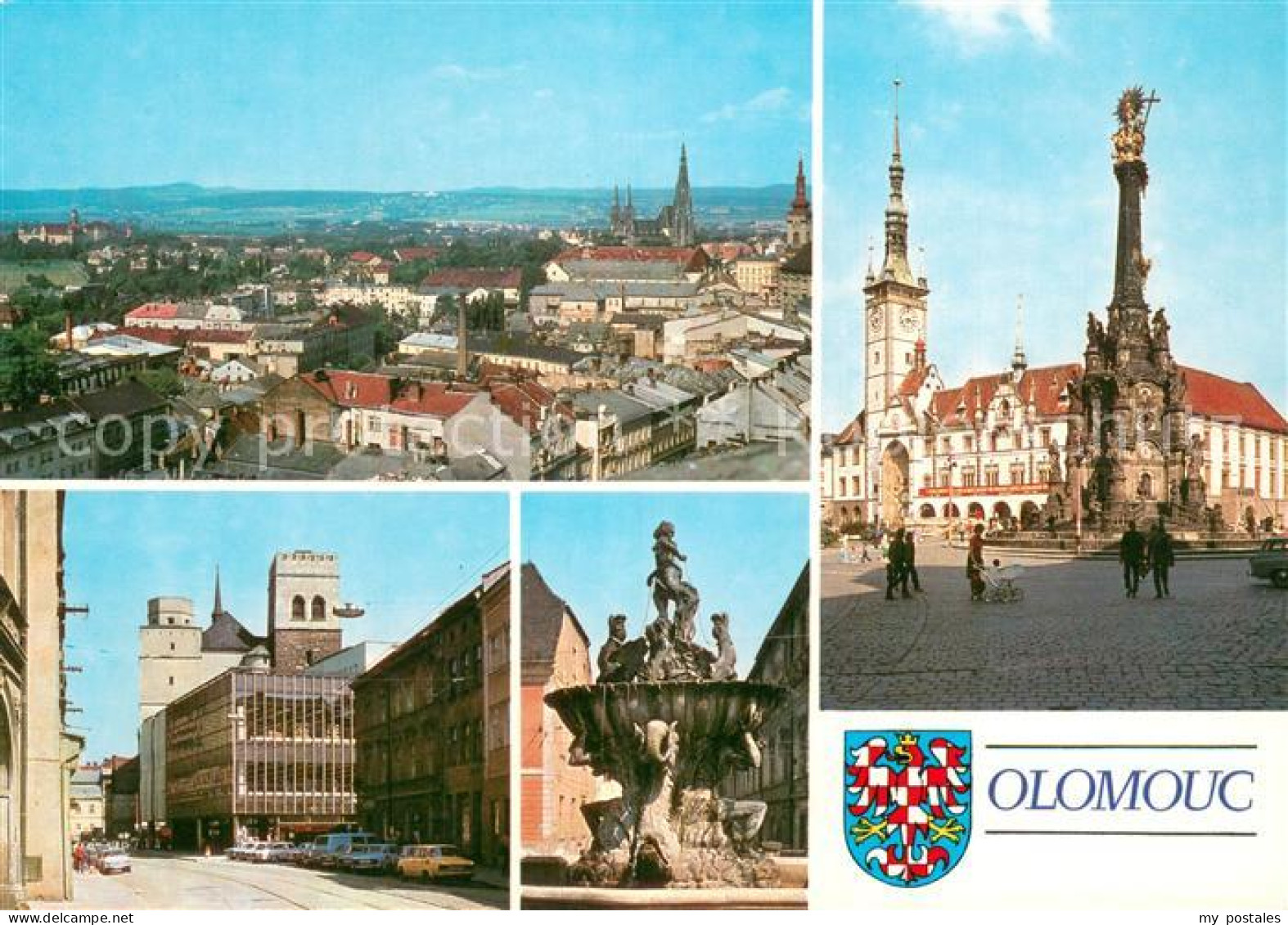 73742287 Olomouc Olmuetz CZ Celkovy Pohled Namesti Miru Obchodni Dum Prior Na Tr - Tschechische Republik