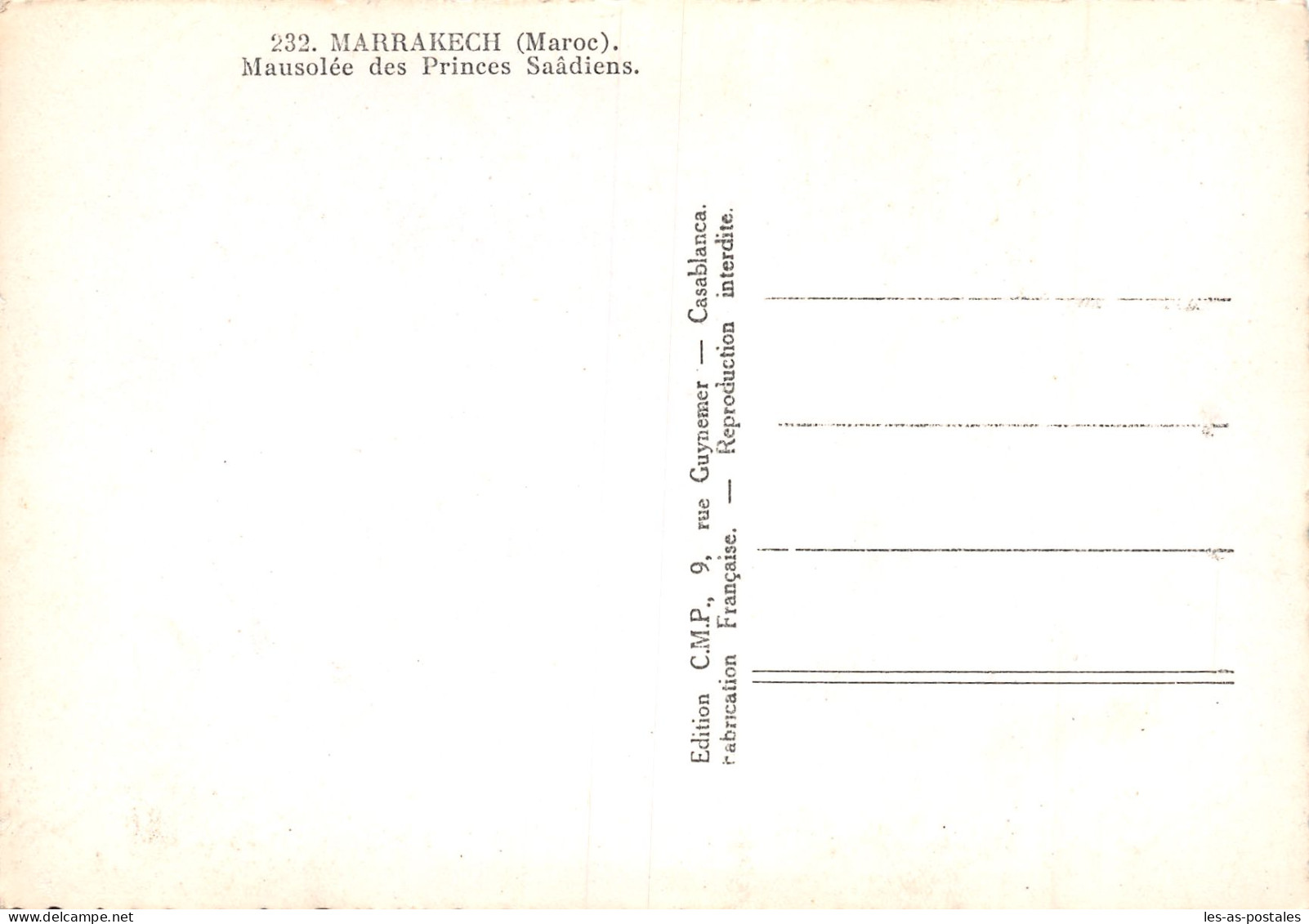 MAROC MAUSOLEE DES PRINCES SAADIENS - Other & Unclassified