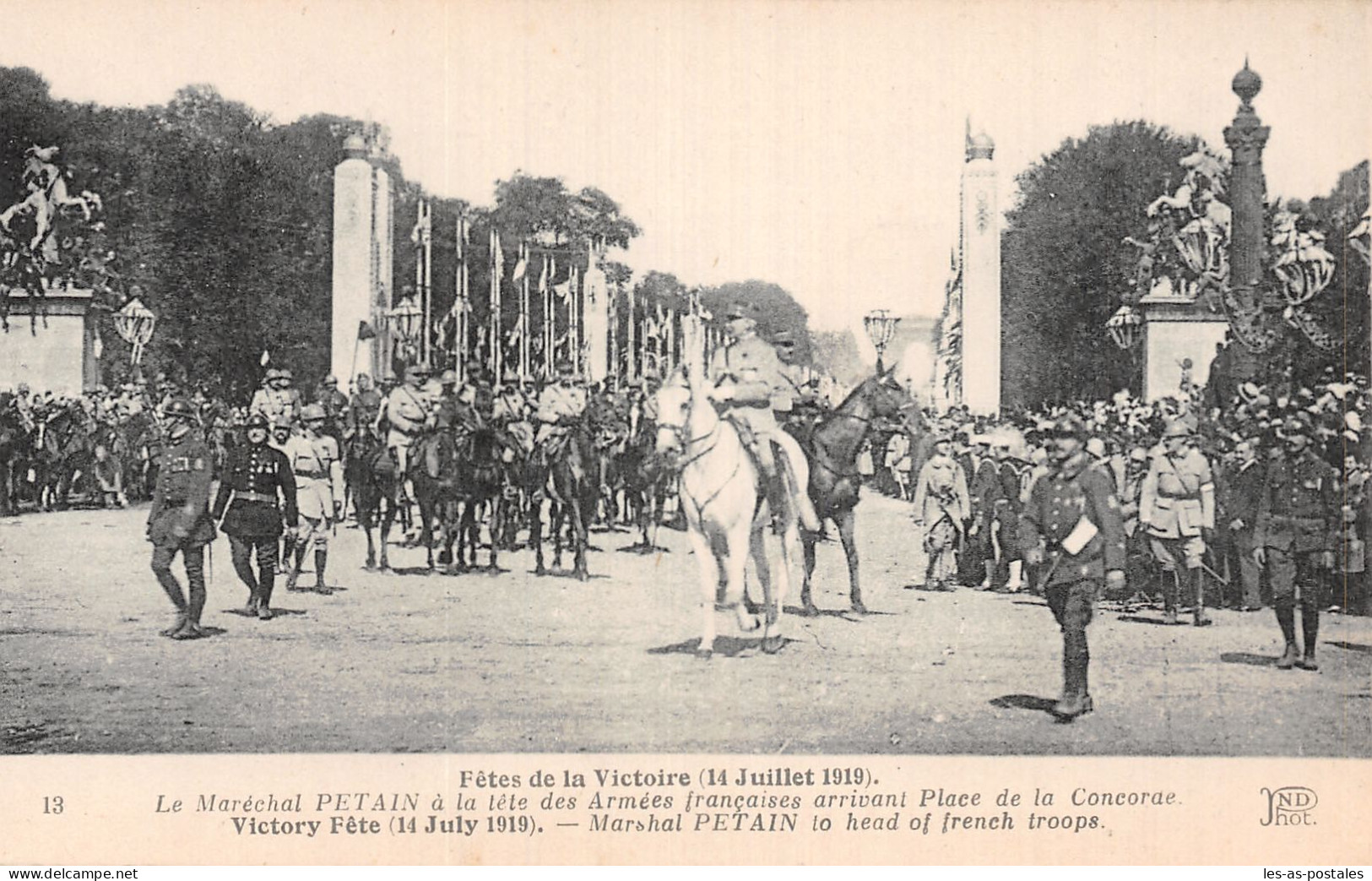 75 PARIS FETE DE LA VICTOIRE 1914 MILITARIA - Arc De Triomphe