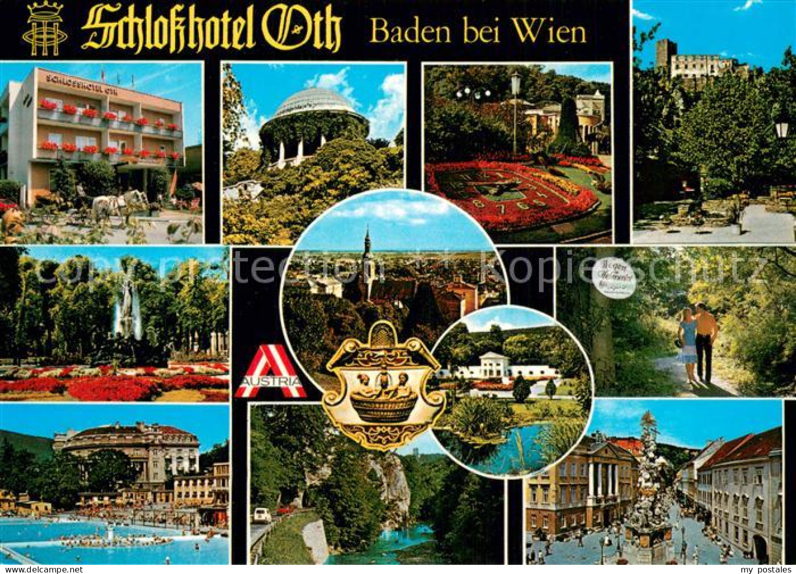 73742132 Baden Wien Schlosshotel Oth Park Schloss Thermalstrandbad Waldpartie Ba - Autres & Non Classés