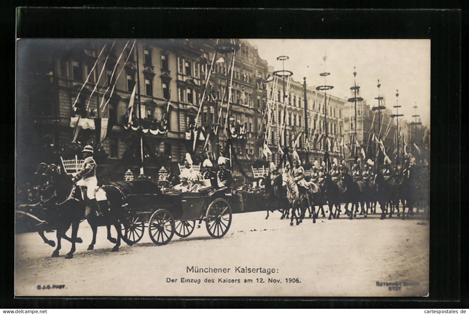 AK München, Der Einzug Des Kaisers 1906 In Der Bayerstrasse, Hotel Metropol  - München