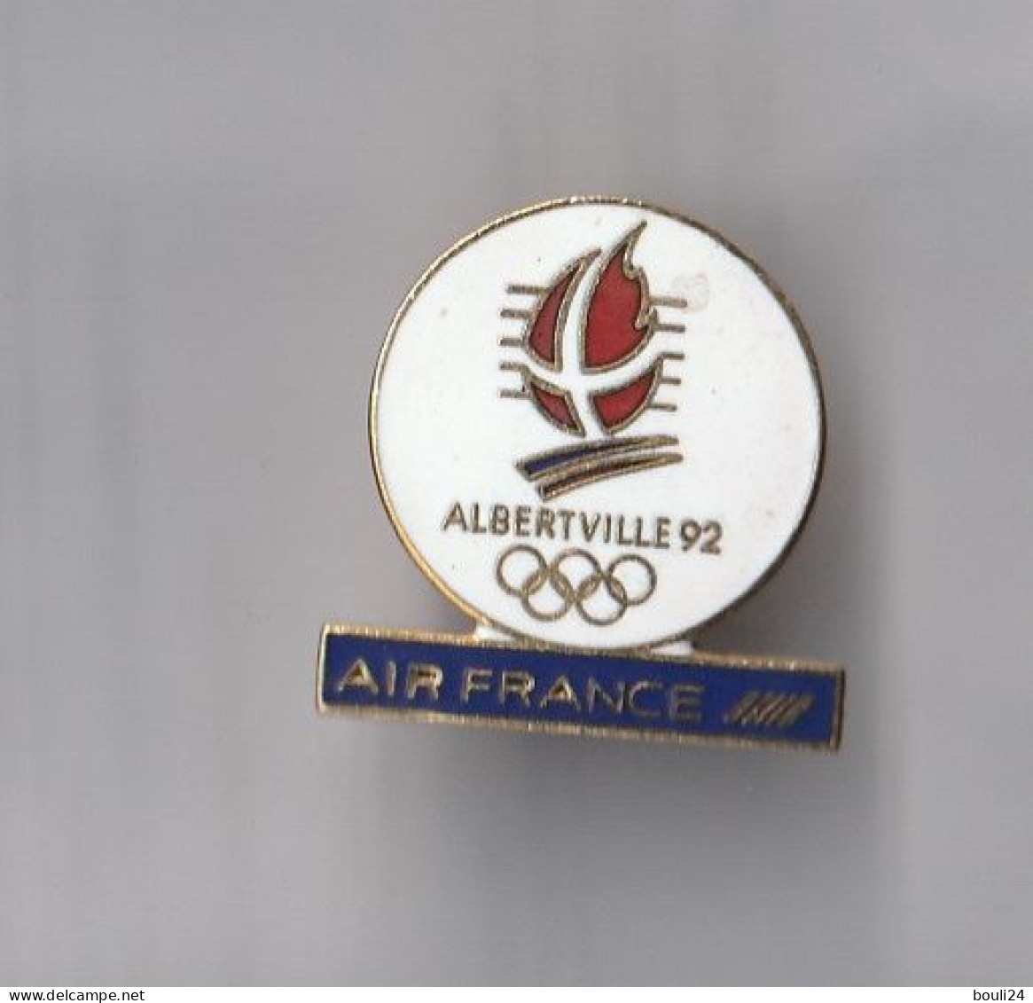 PIN'S THEME  JEUX OLYMPIQUES ALBERTVILLE 92  SPONSOR AIR FRANCE - Olympische Spiele
