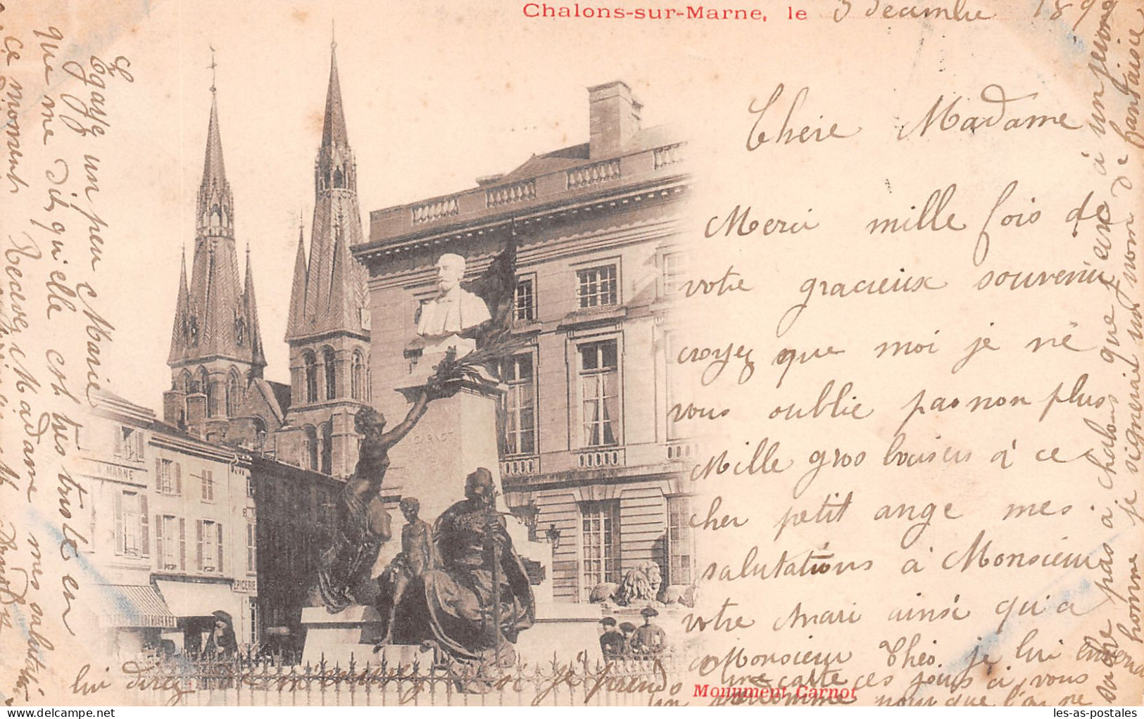 51 CHALONS SUR MARNE MONUMENT CARNOT - Châlons-sur-Marne