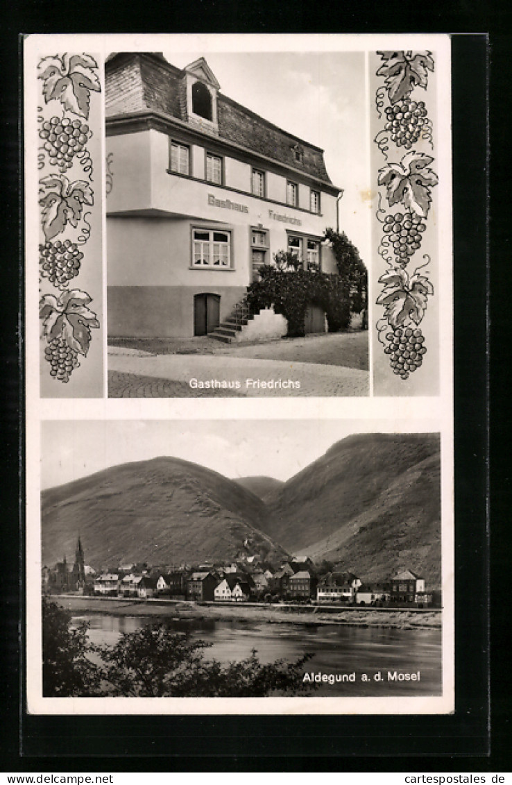 AK Aldegund /Mosel, Gasthaus Friedrichs, Panorama  - Autres & Non Classés