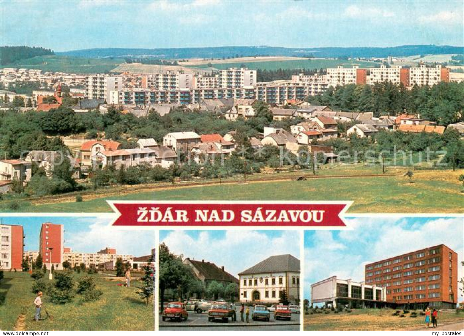 73742090 Zdar Nad Sazavou Saar Panorama Vyrostla V Nem Cetna Sidliste Budova OV  - Tschechische Republik