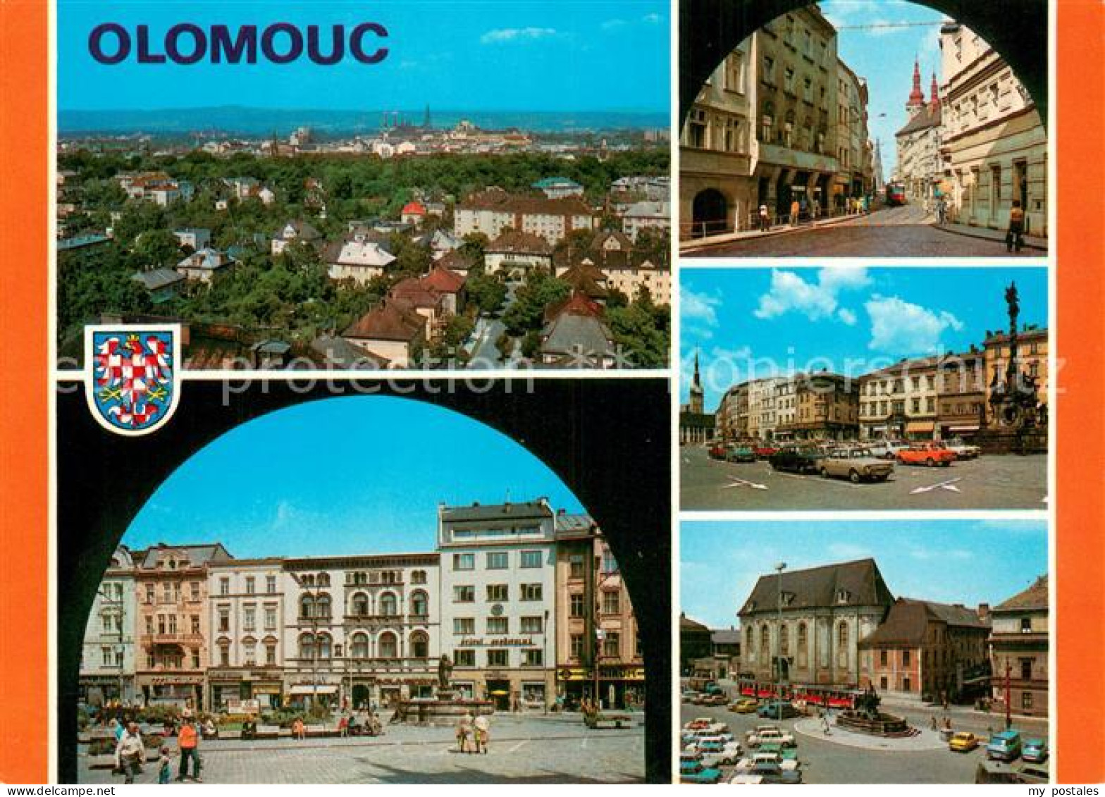 73742078 Olomouc Olmuetz CZ Panorama Pohled Denisovou Namesti Rude Armady Radnic - Tschechische Republik