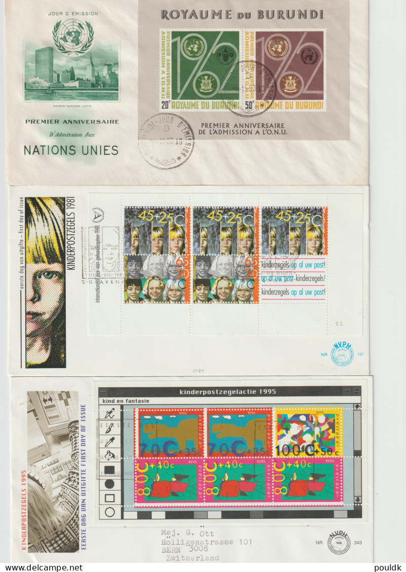 Ten Covers Franked With Souvenir Sheets. Postal Weight 0,099 Kg. Please Read Sales Conditions Under Image Of - Collections (without Album)