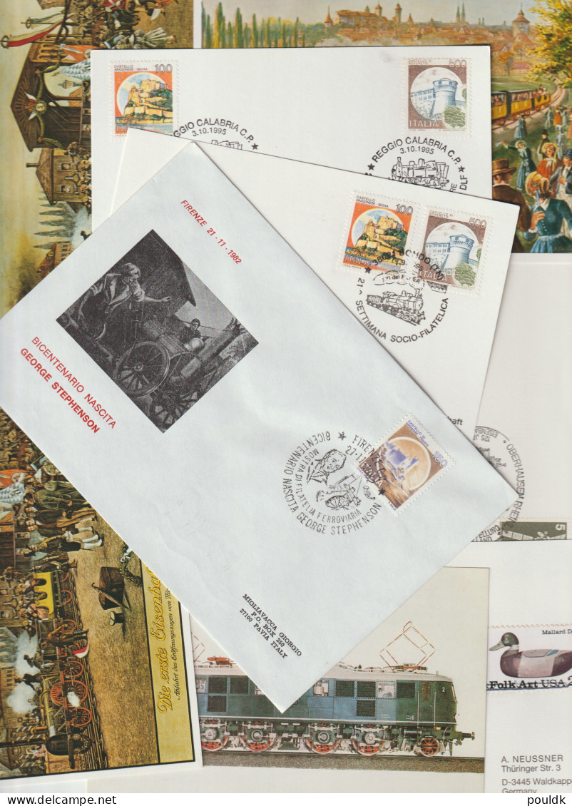 50 Covers With Train Theme, Anything Can Be Here. Postal Weight Approx 270 Gramms. Please Read Sales Con - Trenes
