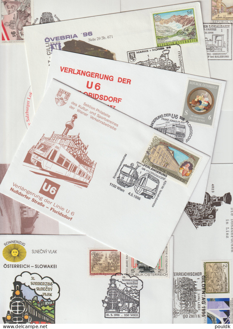 50 Covers With Train Theme, Anything Can Be Here. Postal Weight Approx 270 Gramms. Please Read Sales Con - Treni