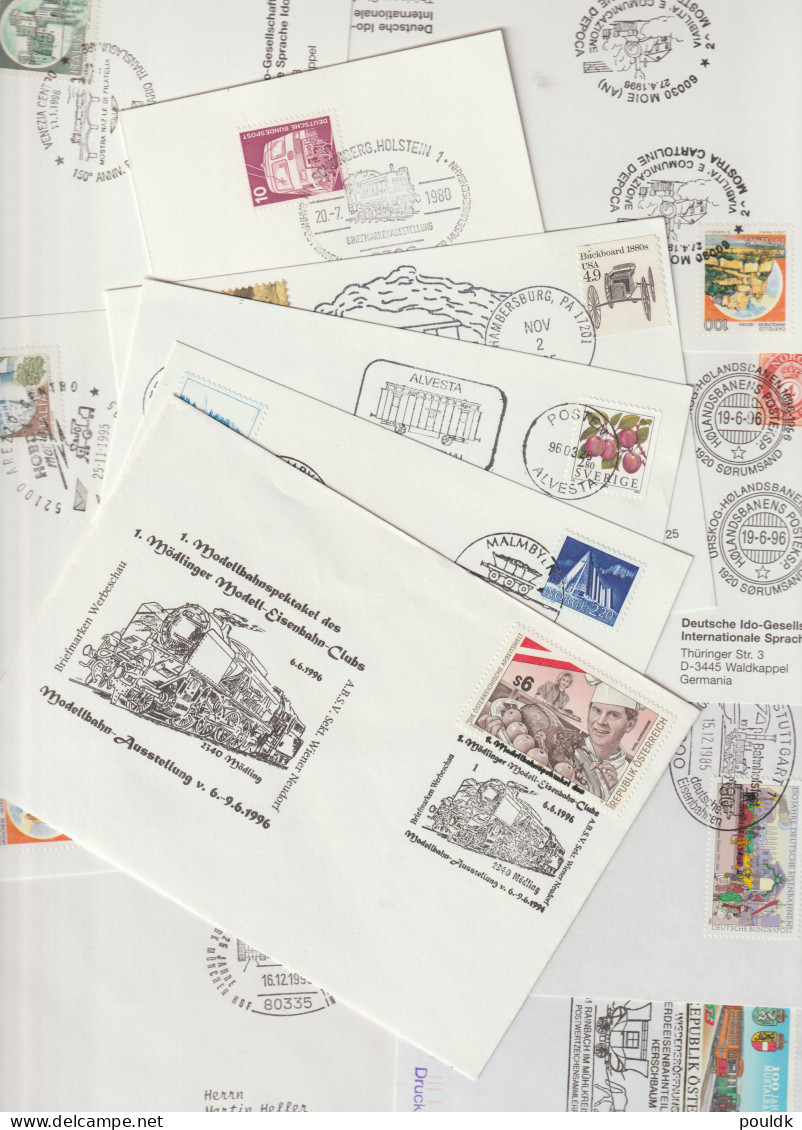 50 Covers With Train Theme, Anything Can Be Here. Postal Weight Approx 270 Gramms. Please Read Sales Con - Treinen