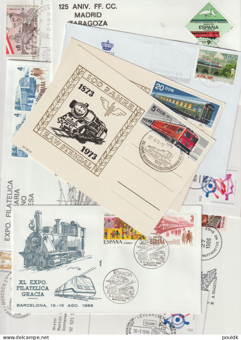 50 Covers With Train Theme, Anything Can Be Here. Postal Weight Approx 270 Gramms. Please Read Sales Con - Treni