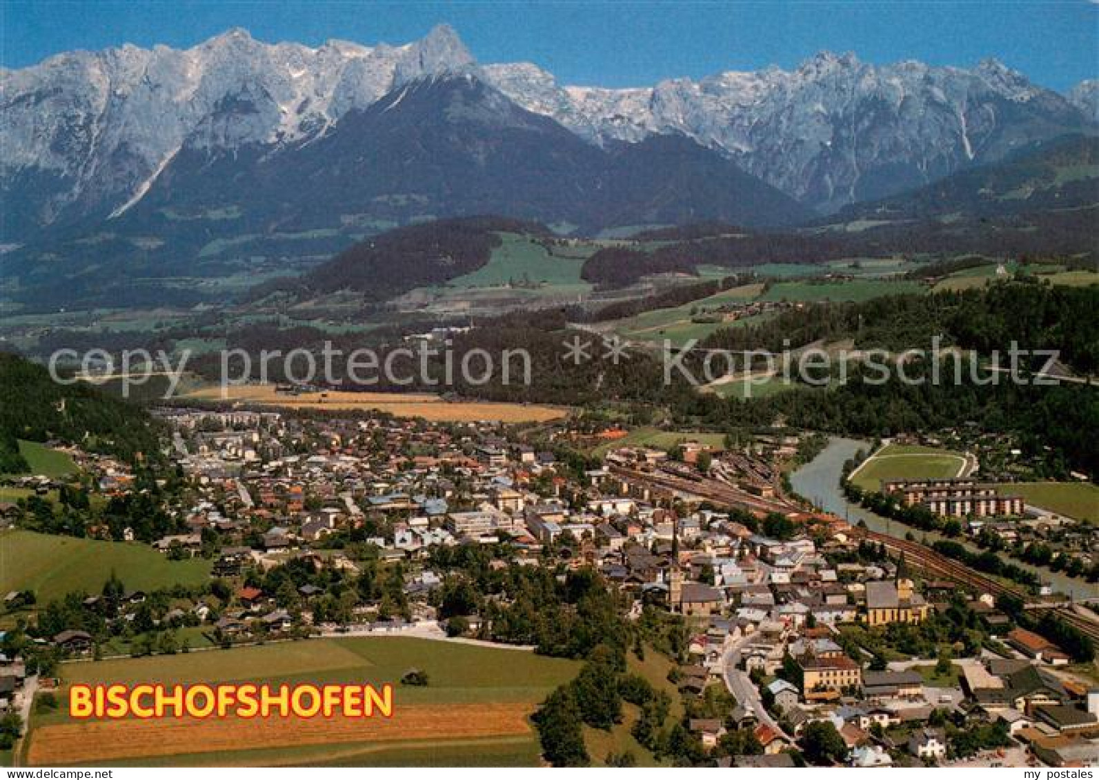73742029 Bischofshofen Fliegeraufnahme Mit Hochkoenig Und Tennengebirge Bischofs - Autres & Non Classés