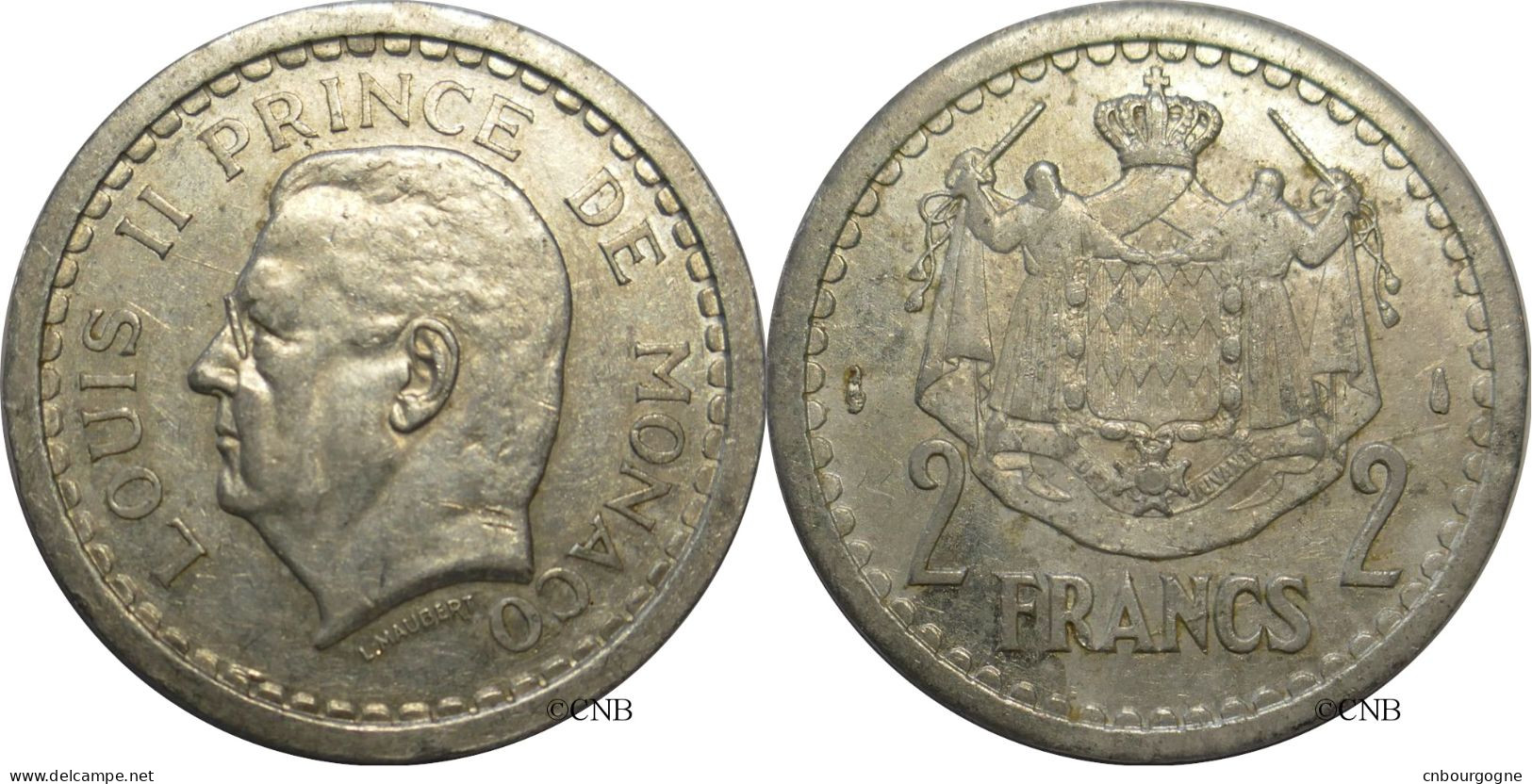 Monaco - Principauté - Louis II - 2 Francs ND (1943) - TTB/XF45 - Mon6738 - 1922-1949 Louis II.