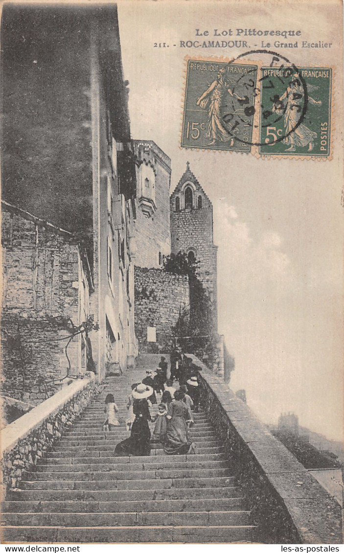 46 ROC AMADOUR LE GRAND ESCALIER - Rocamadour