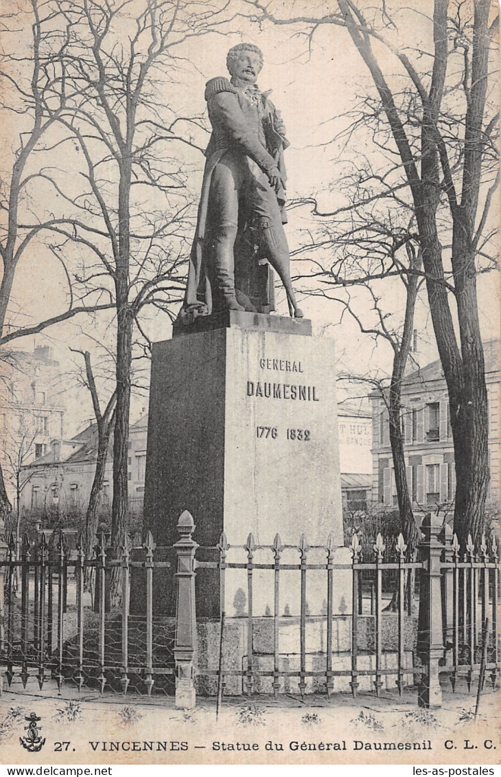 94 VINCENNES STATUE DAUMESNIL - Vincennes