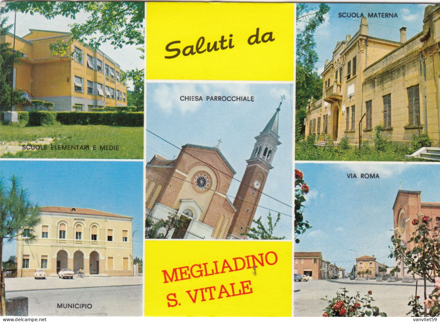 MEGLIADINO SAN VITALE-PADOVA-SALUTI DA..-CARTOLINA VERA FOTOGRAFIA  VIAGGIATA -AFFRANCATURA CADUTA - Padova (Padua)
