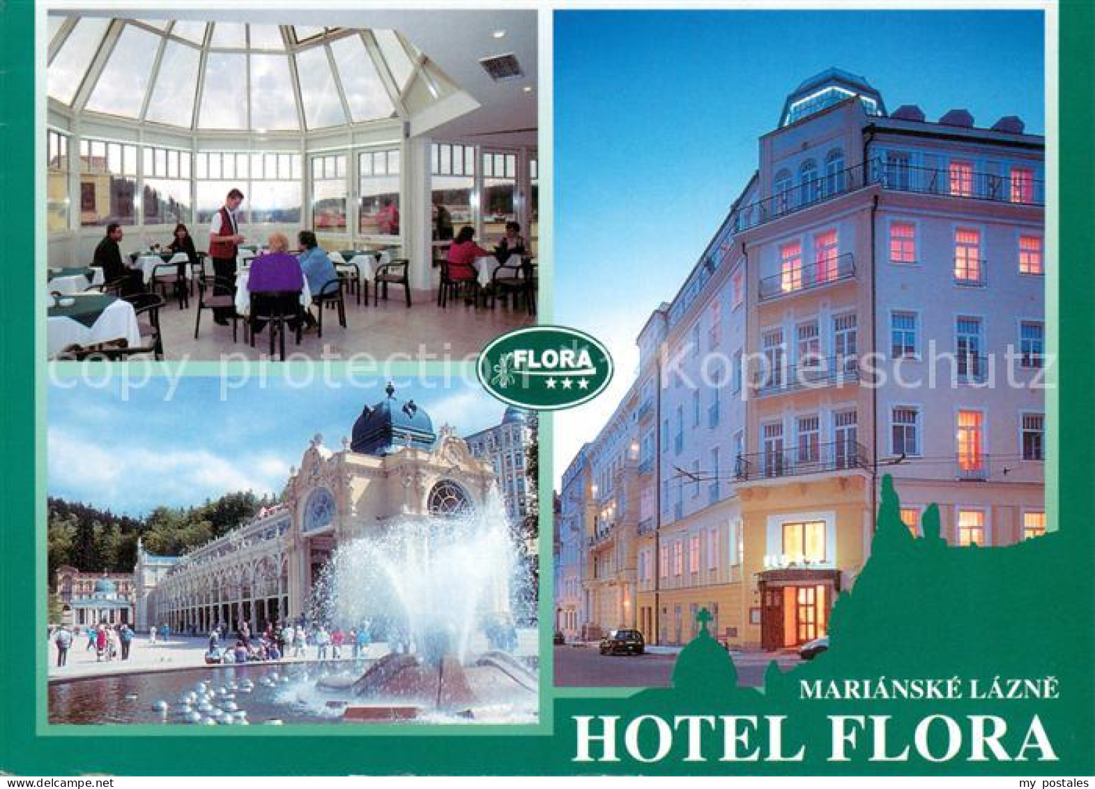 73741983 Marianske Lazne Hotel Flora Gastraum Fontaine Marianske Lazne - Tschechische Republik