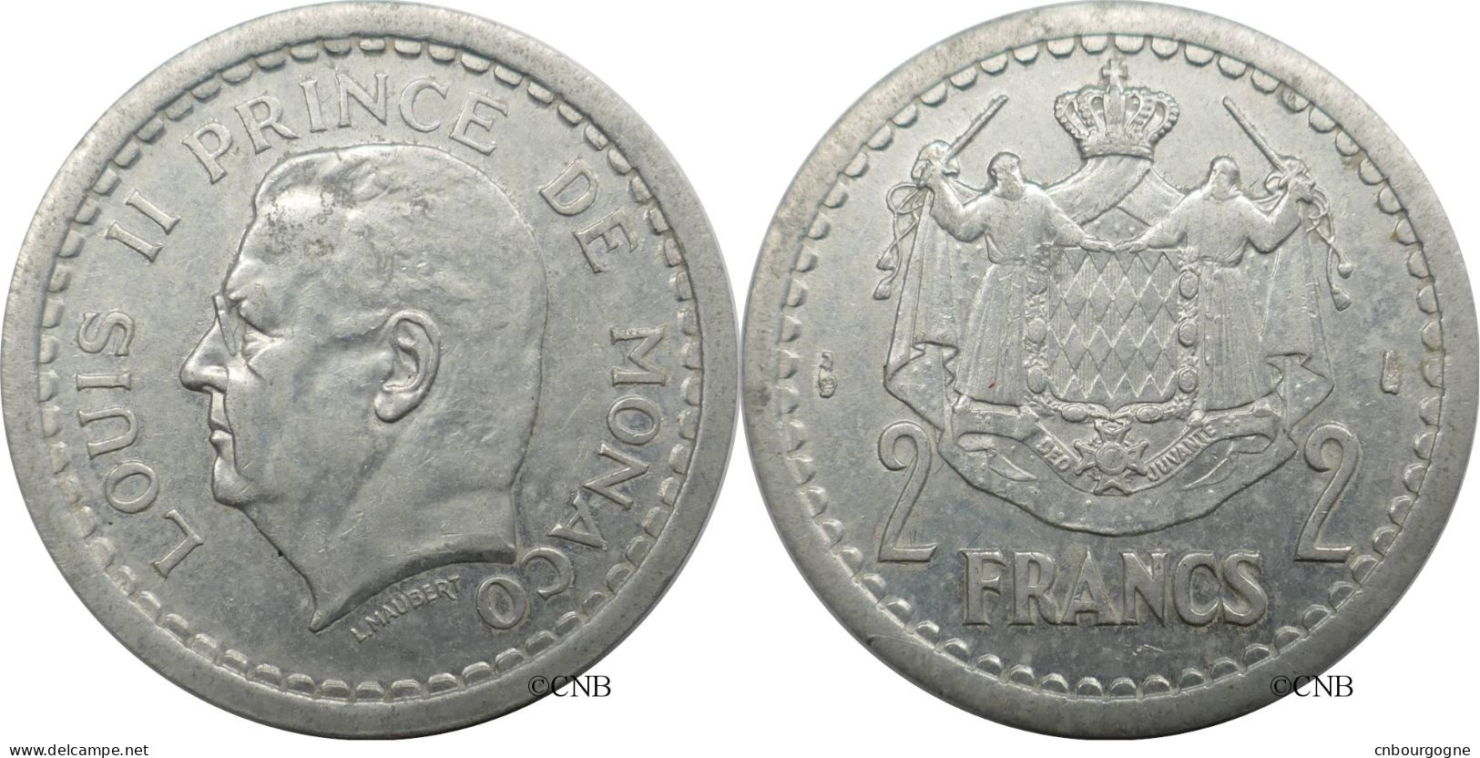 Monaco - Principauté - Louis II - 2 Francs ND (1943) - TTB+/AU50 - Mon6540 - 1922-1949 Louis II.