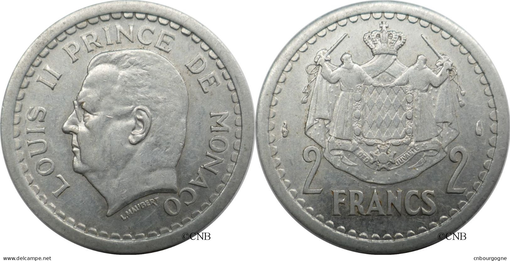 Monaco - Principauté - Louis II - 2 Francs ND (1943) - TTB+/AU50 - Mon6541 - 1922-1949 Luigi II
