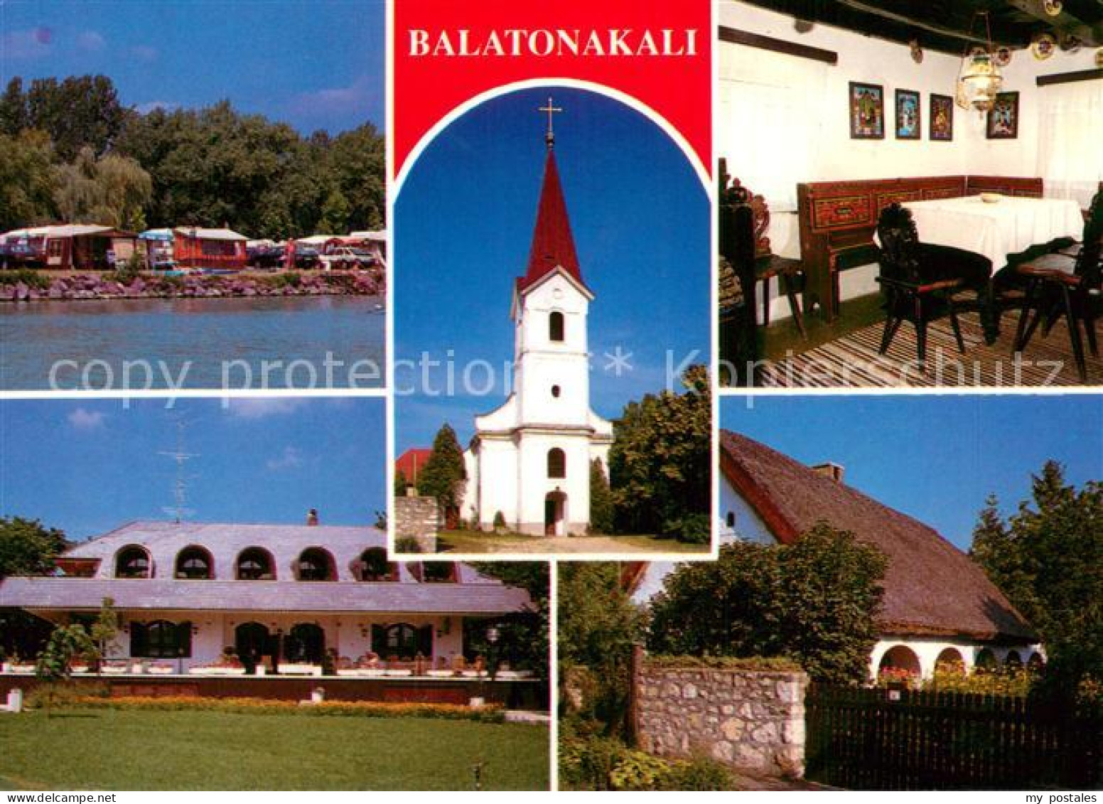 73741952 Balatonakali HU Camping Kirche Gasthaus Gaststube  - Ungarn