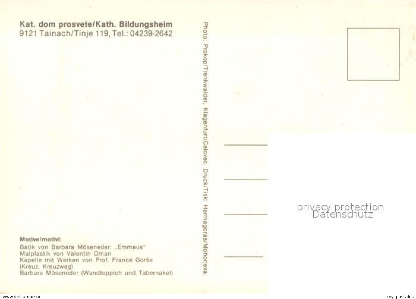 73741931 Tainach Kath Bildungsheim Solitas Details Tainach - Altri & Non Classificati
